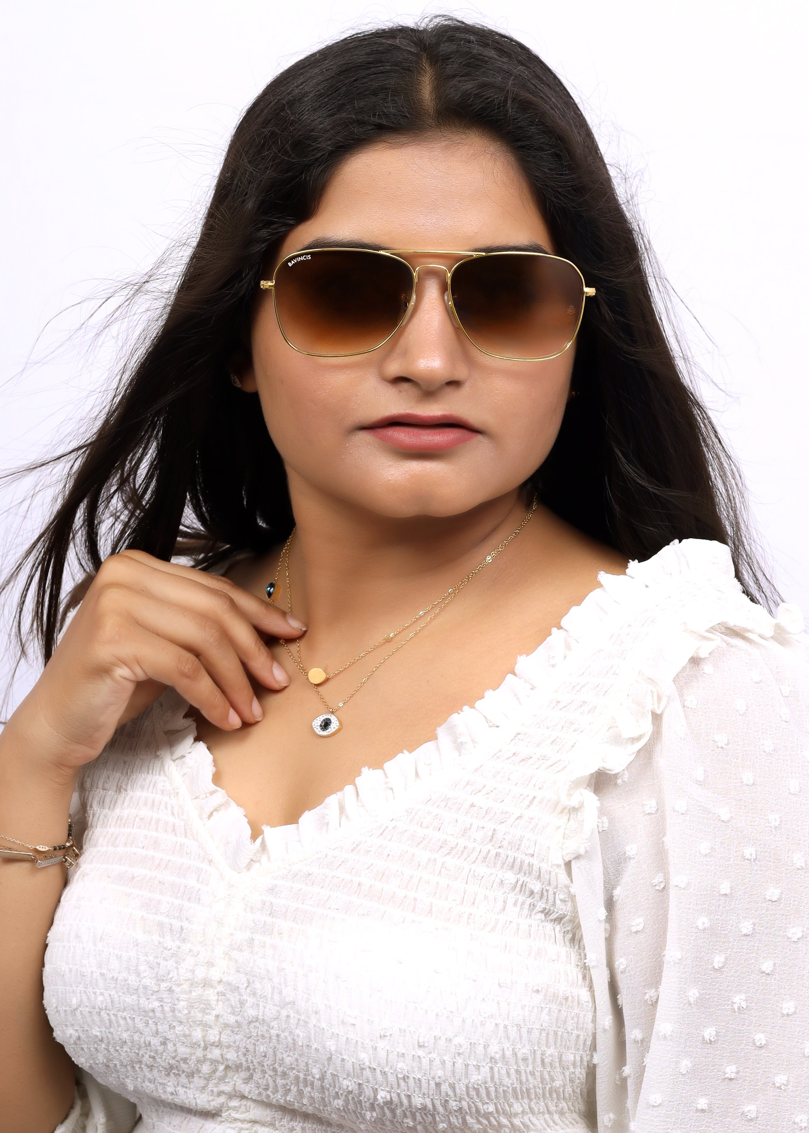 Bavincis Carloz Gold And Brown Gradient Edition Sunglasses