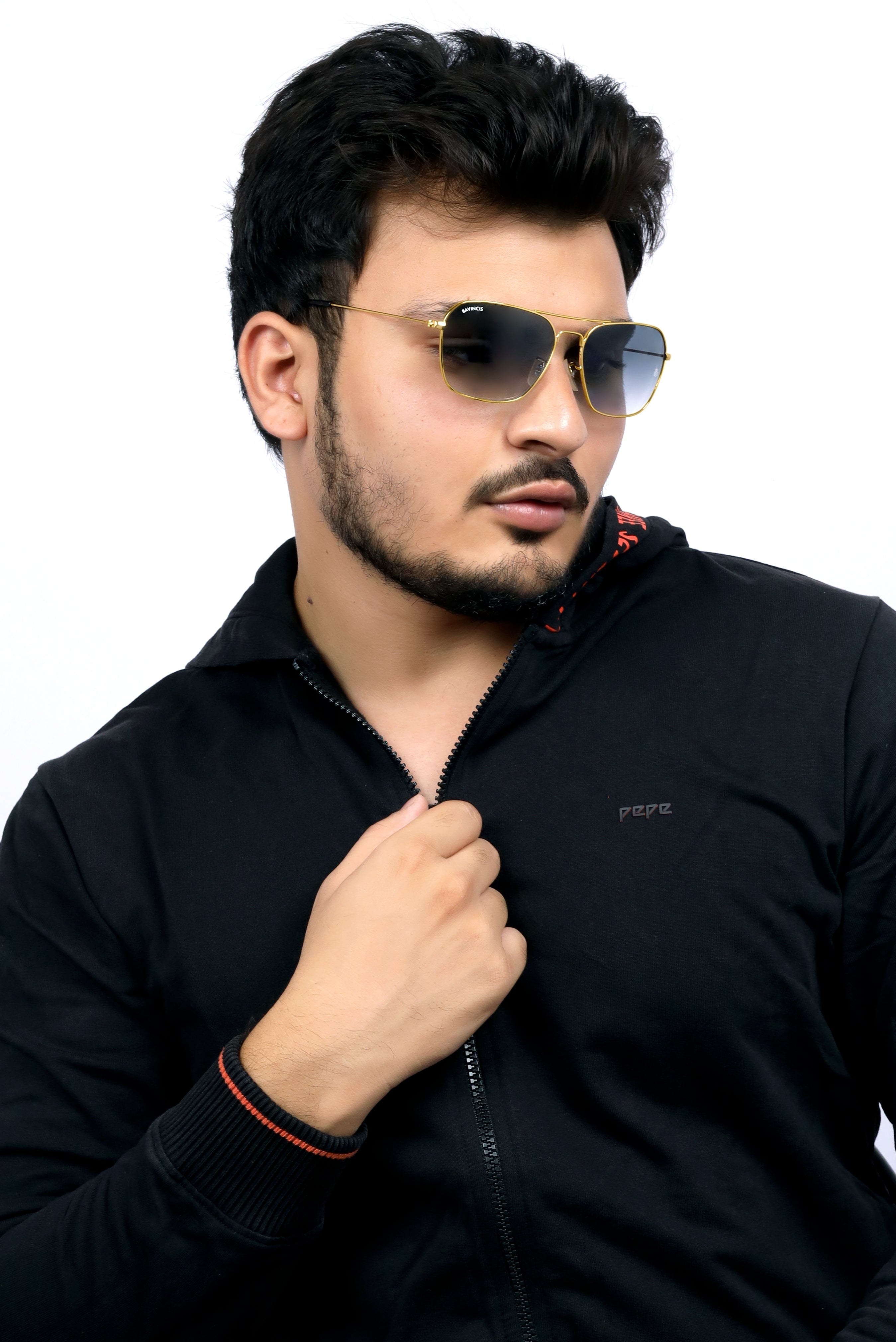 Bavincis Carloz Gold And Blue Gradient Edition Sunglasses