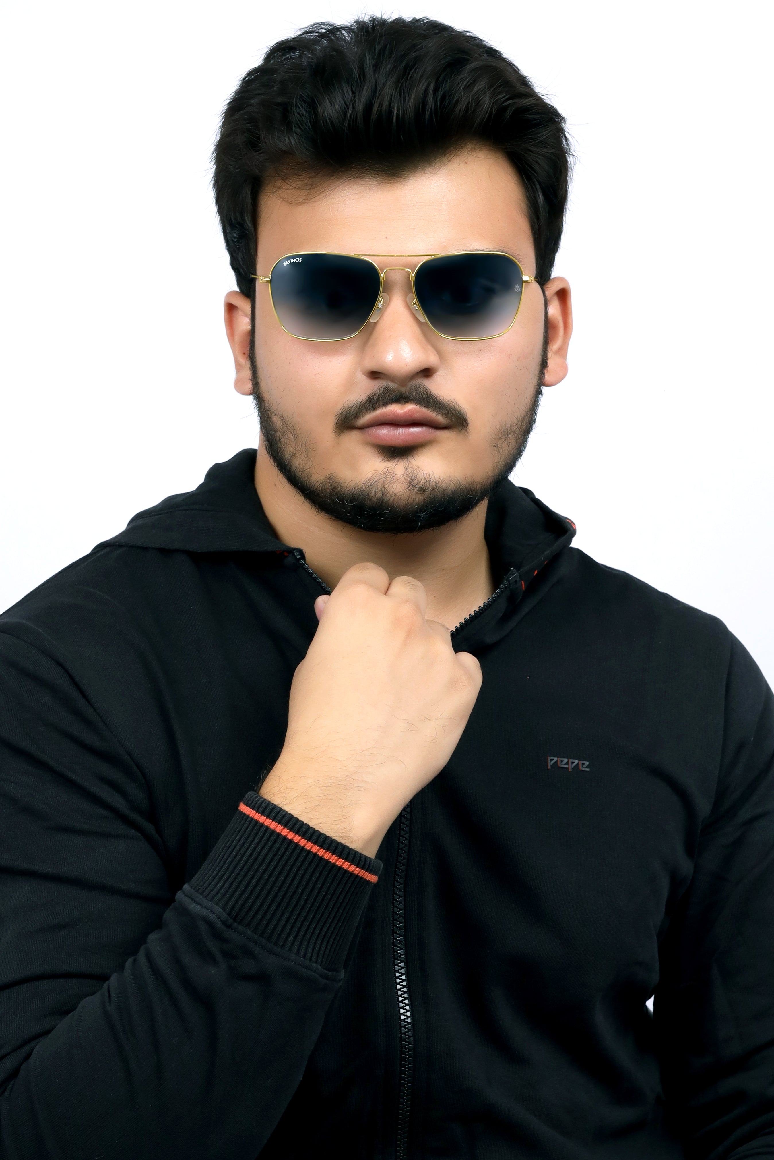 Bavincis Carloz Gold And Blue Gradient Edition Sunglasses