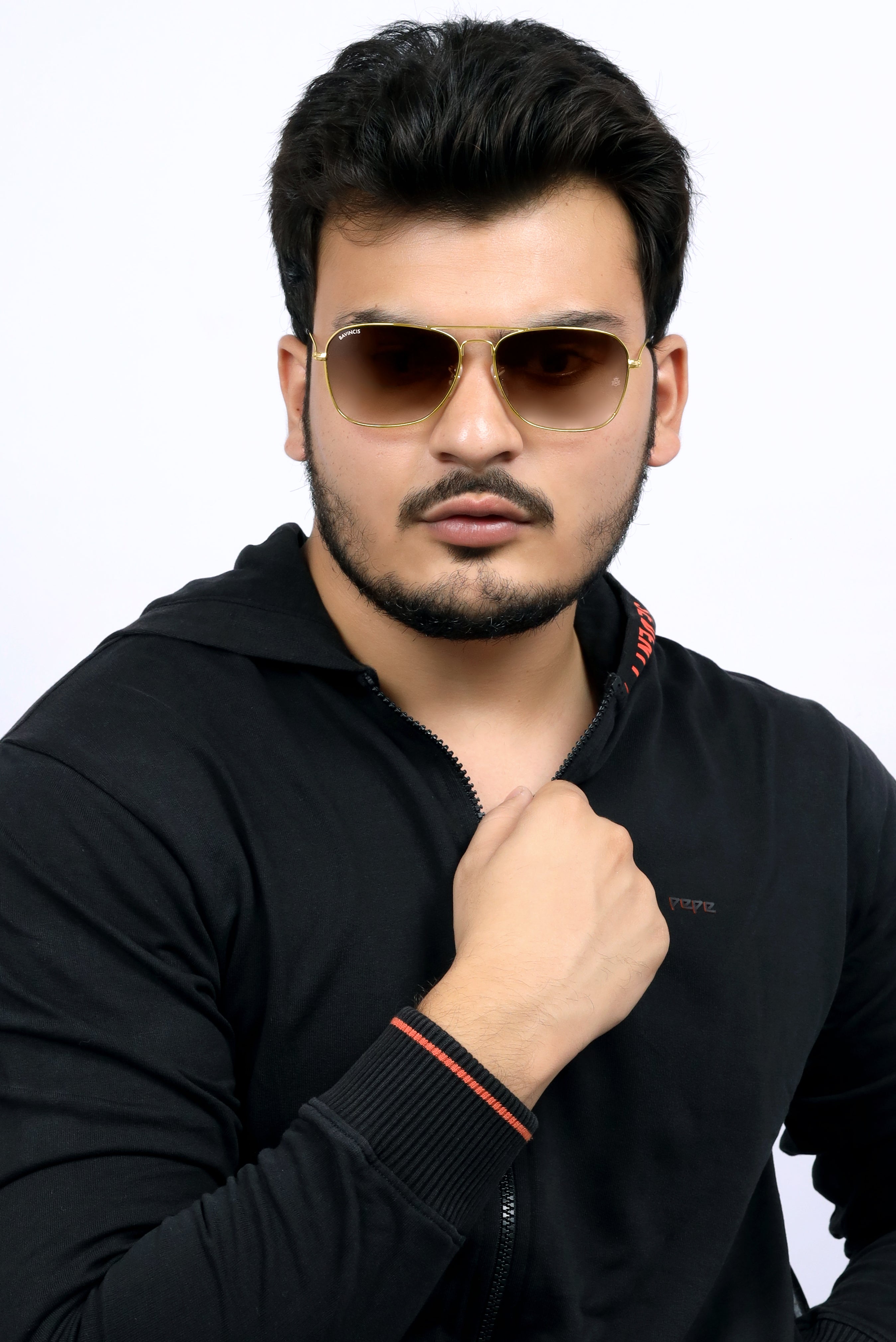 Bavincis Carloz Gold And Brown Gradient Edition Sunglasses