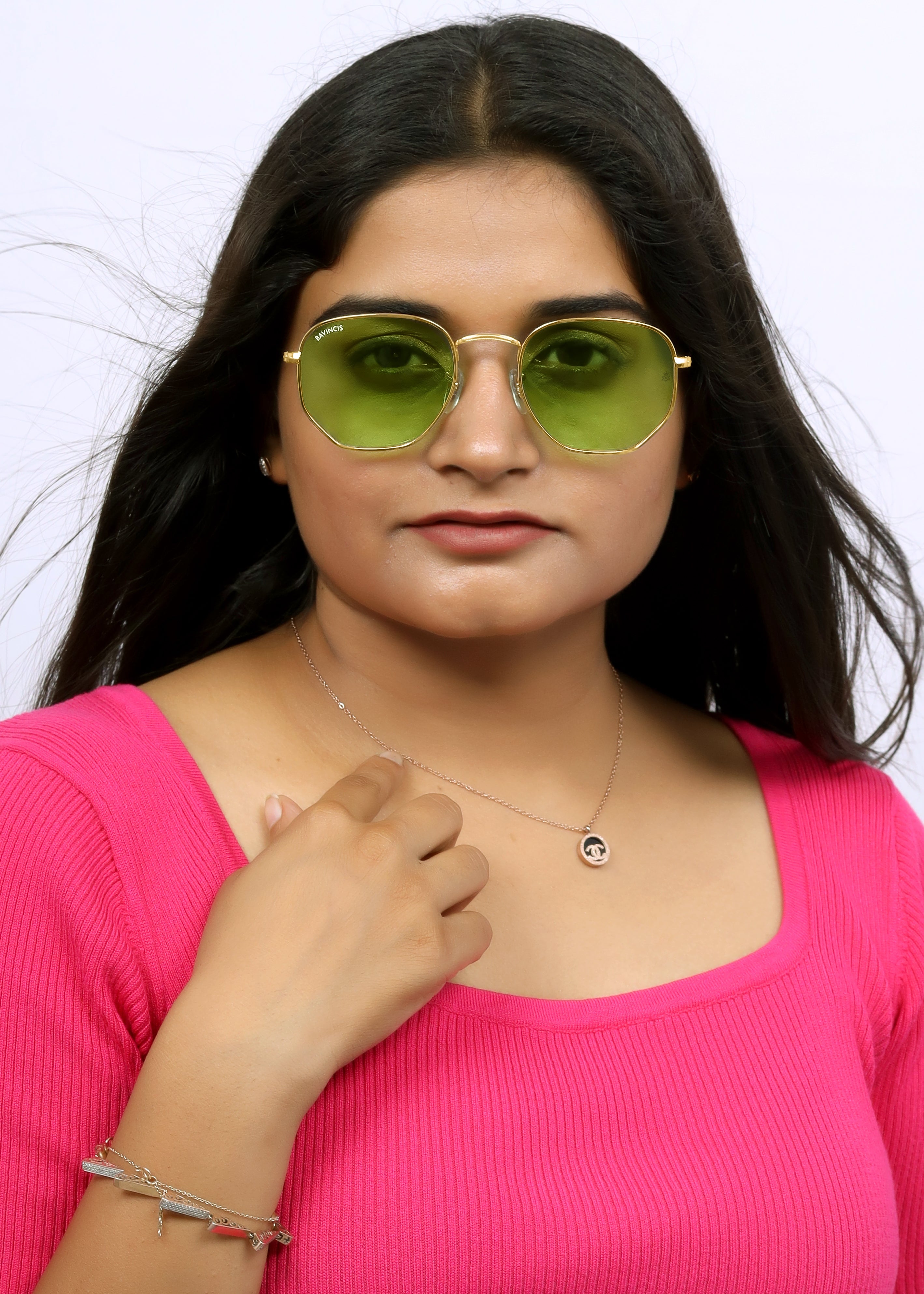 Bavincis Gemini Gold And Green Candy Edition Sunglasses