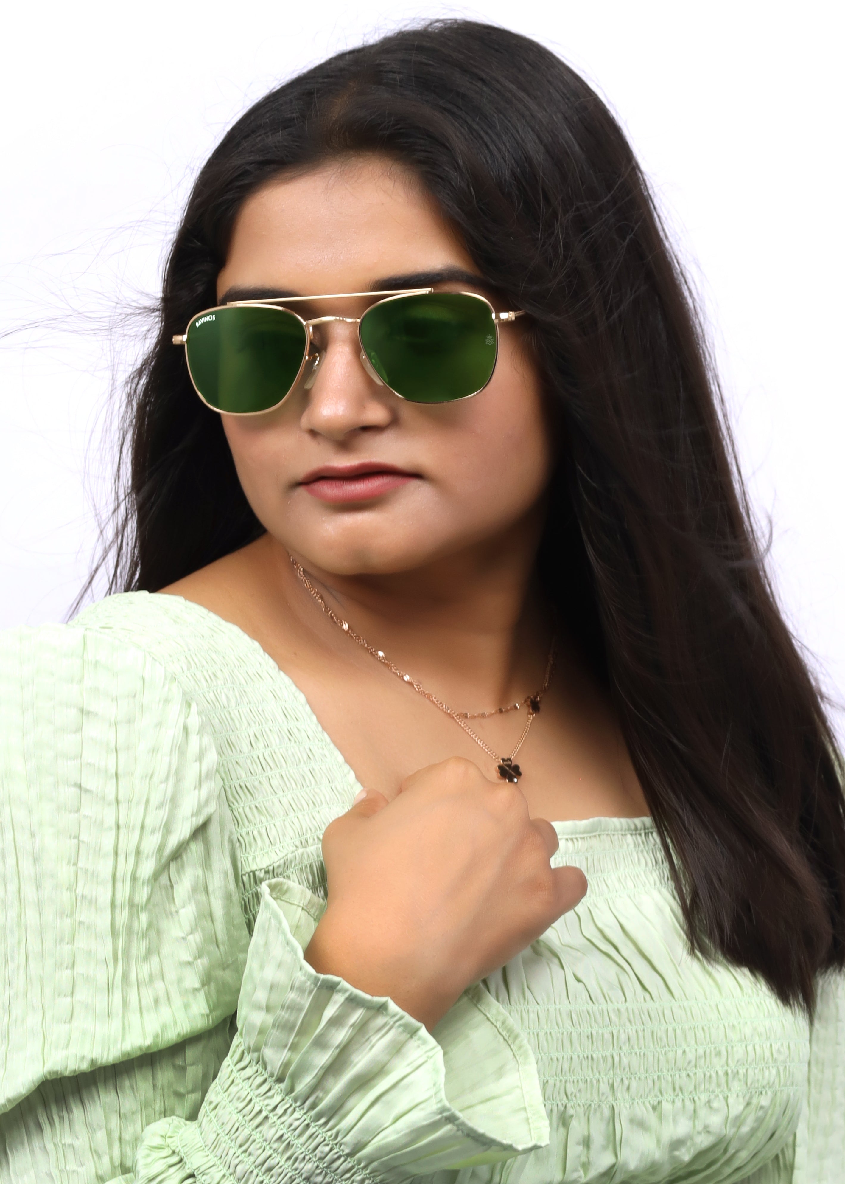Bavincis Gracia Gold And Green Edition Sunglasses