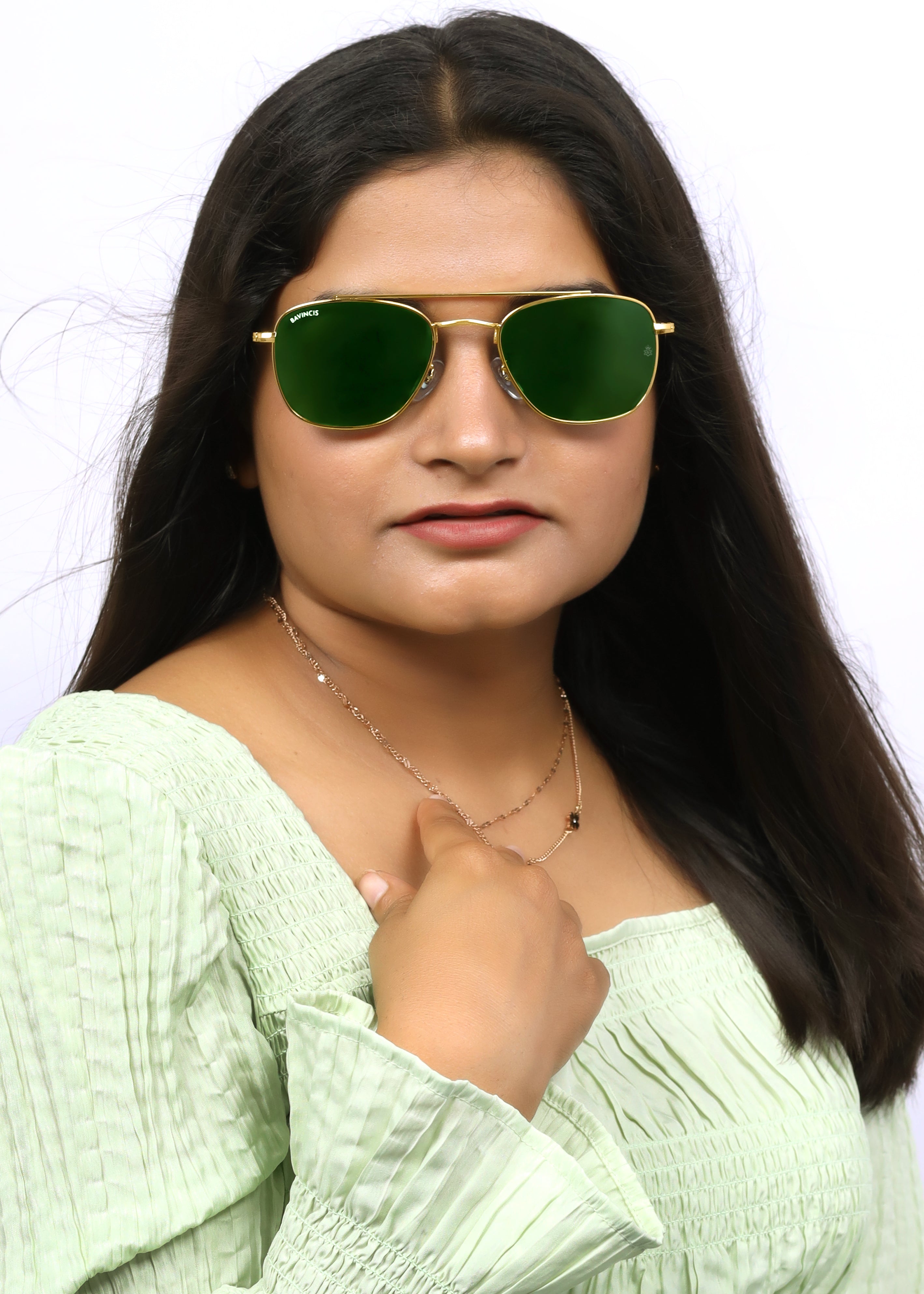 Bavincis Gracia Gold And Green Edition Sunglasses
