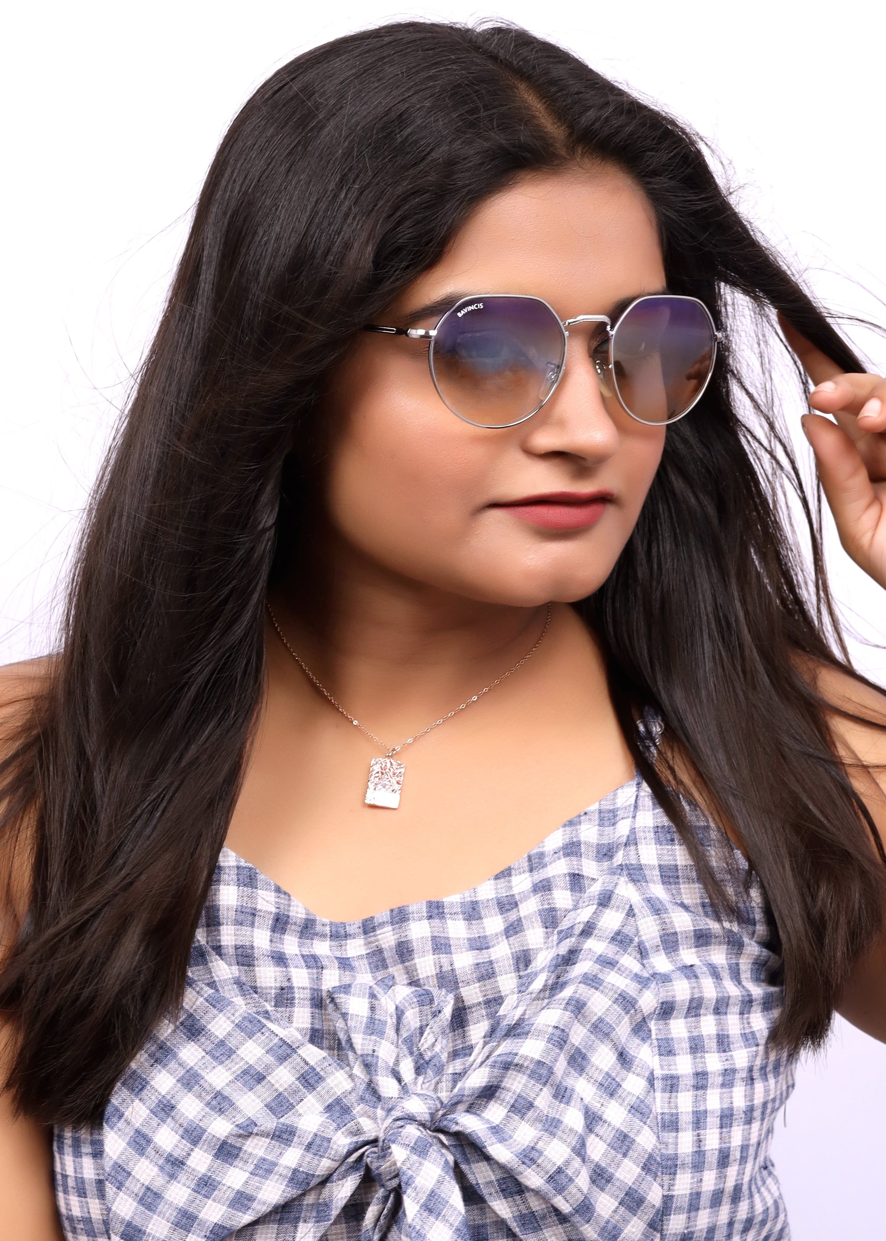 Bavincis Cooper Silver And Blue-Brown Gradient Edition Sunglasses