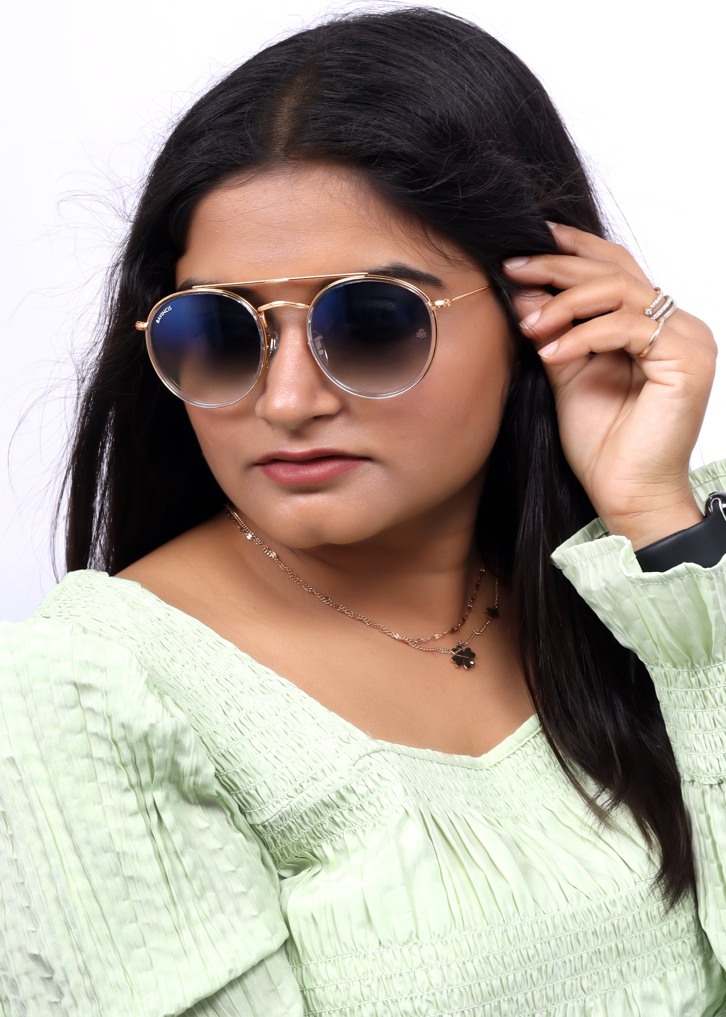 Bavincis Joyce Rose Gold And Blue Gradient Edition sunglasses