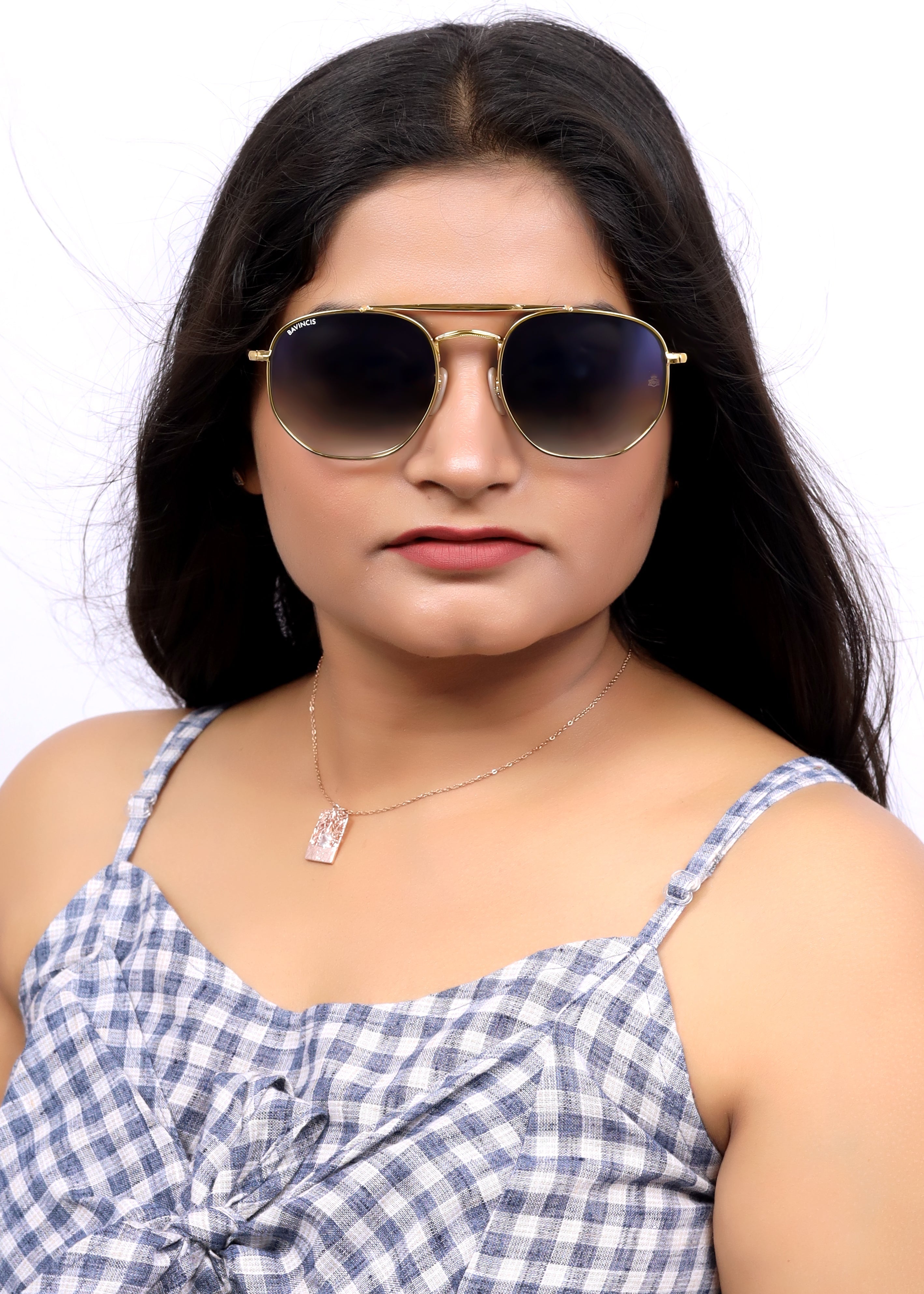 Bavincis Sparkle Gold And Blue Gradient Edition Sunglasses