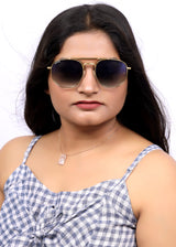 Bavincis Sparkle Gold And Blue Gradient Edition Sunglasses