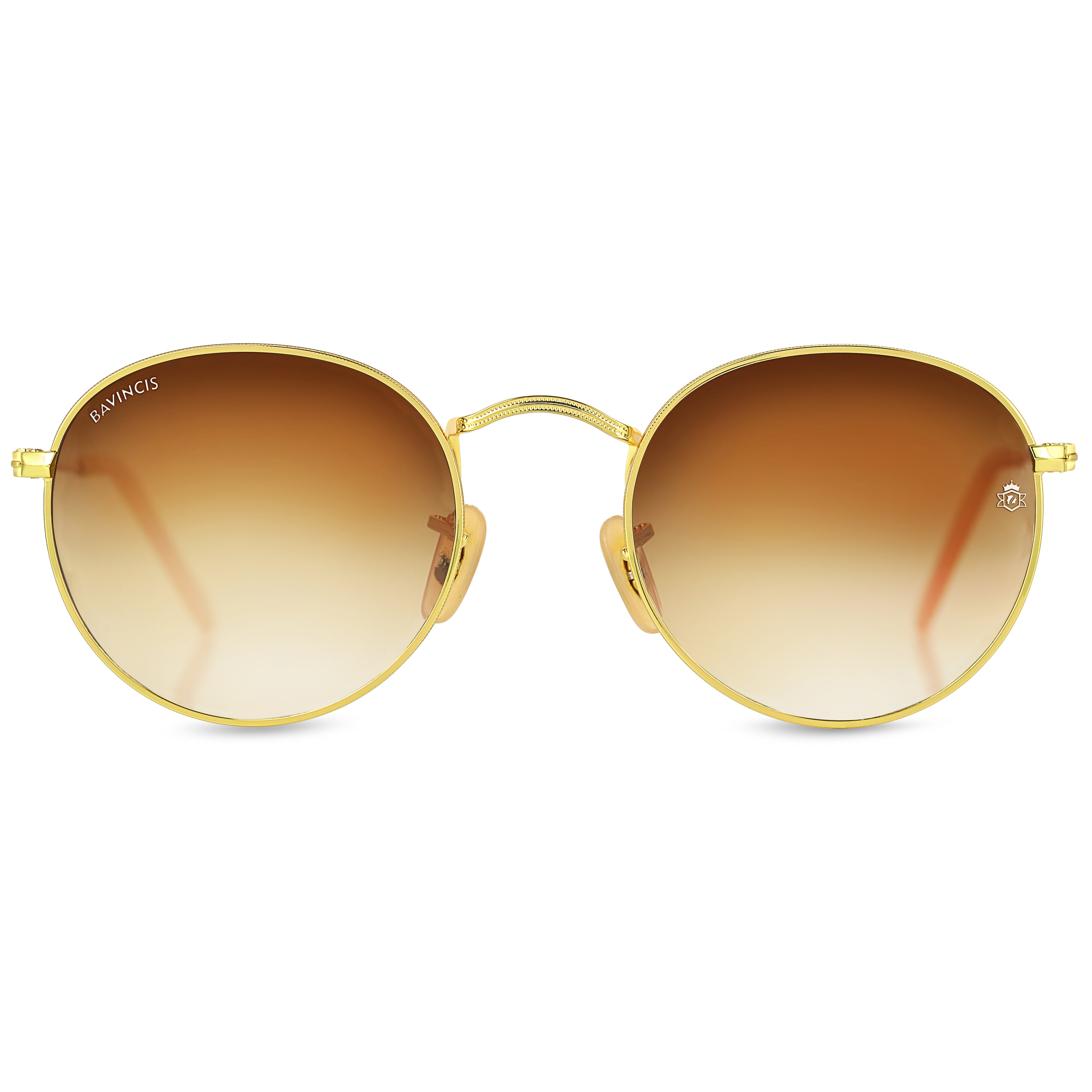 Bavincis Asmara Gold And Brown Gradient Edition Sunglasses