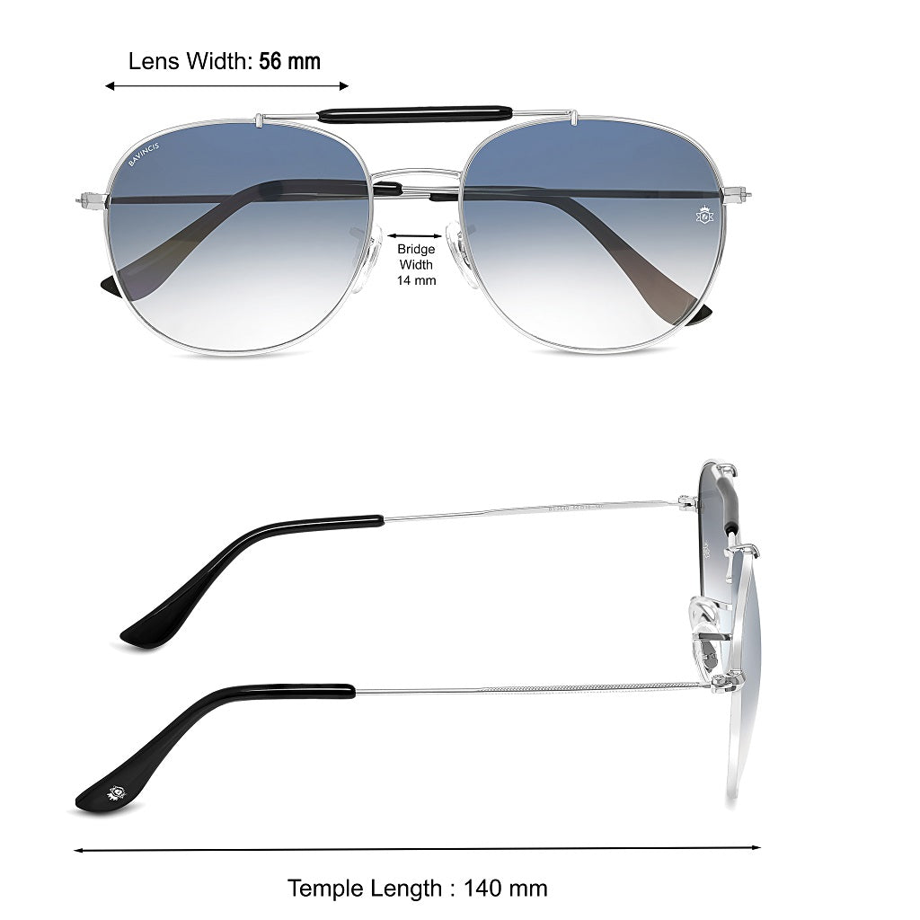 Bavincis Caliber Silver And Grey Gradient Edition sunglasses - BAVINCIS