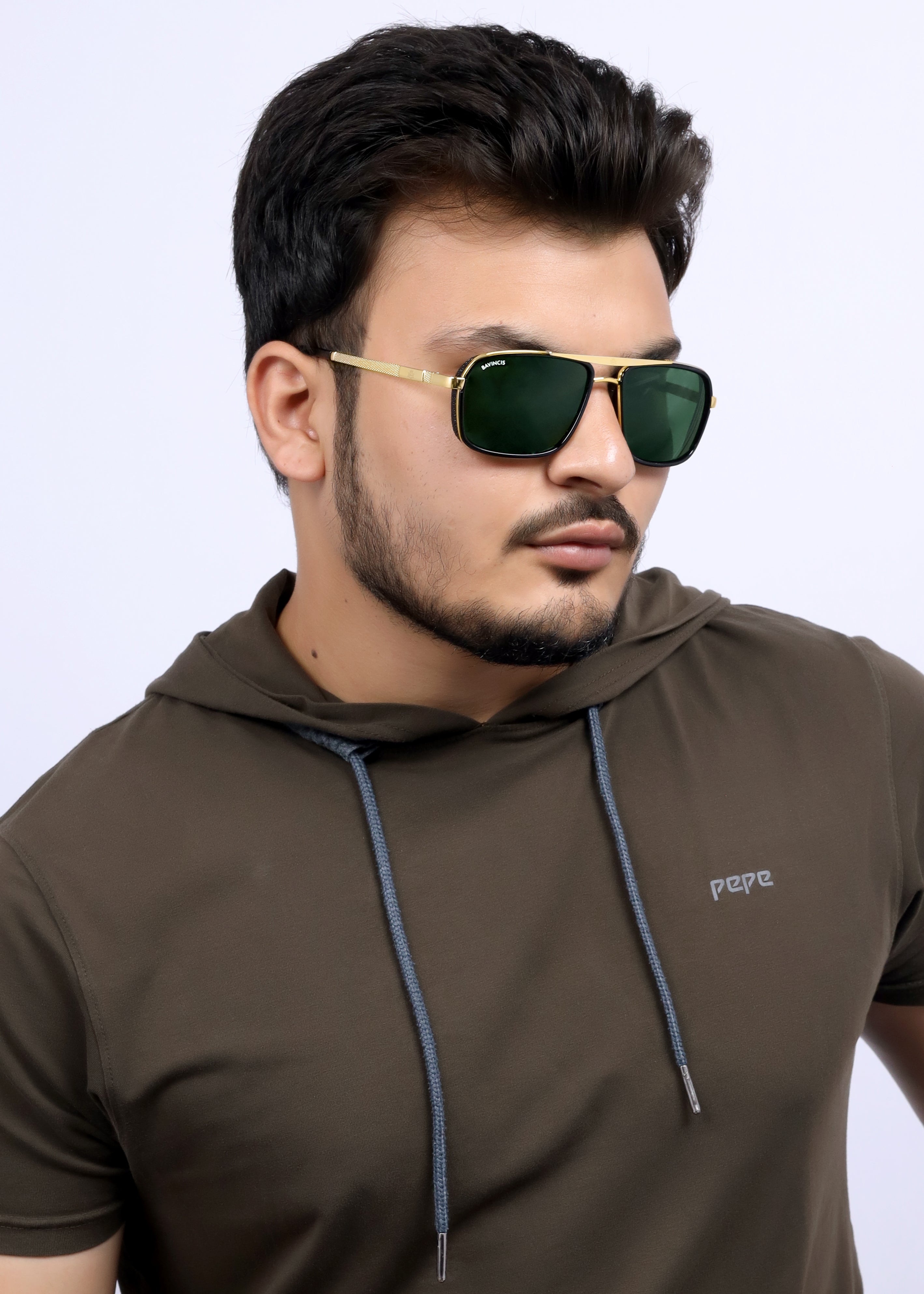 Bavincis Stanly D11 Gold and Green Edition Sunglasses