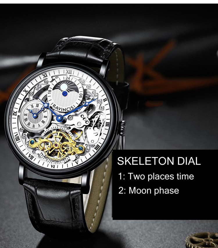 Bavincis Marcia Black and Black I Automatic Watch - BAVINCIS