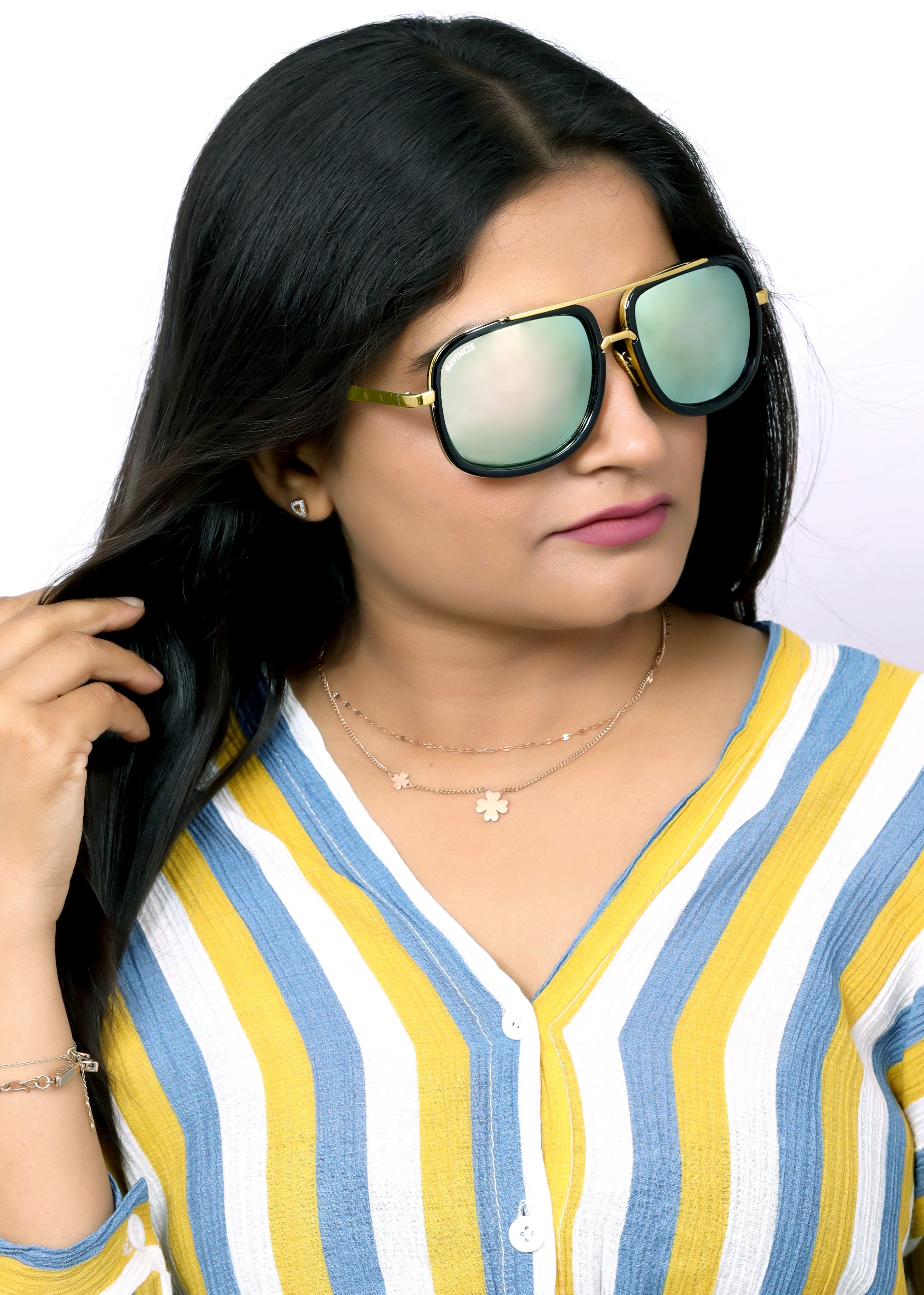 Bavincis Spectral Gold And Green Mercury Edition Sunglasses