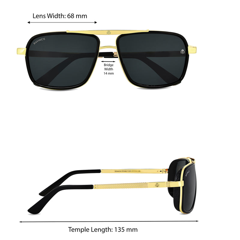 Bavincis Stanly D11 Gold And Black Edition Sunglasses