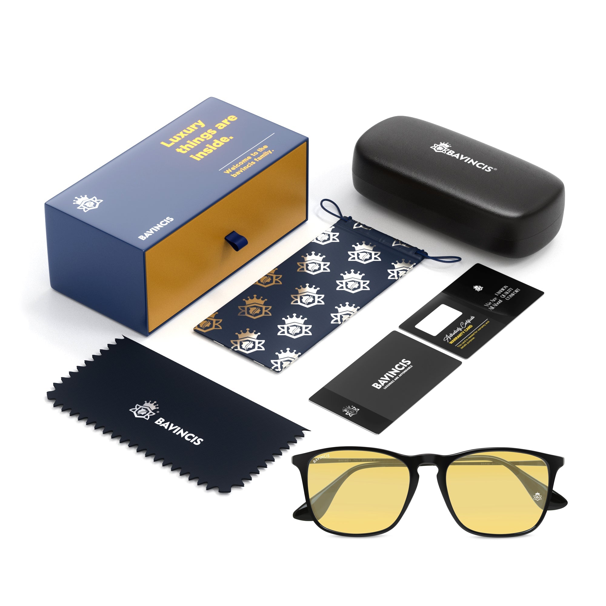 Bavincis Miller Black And Yellow Edition Sunglasses