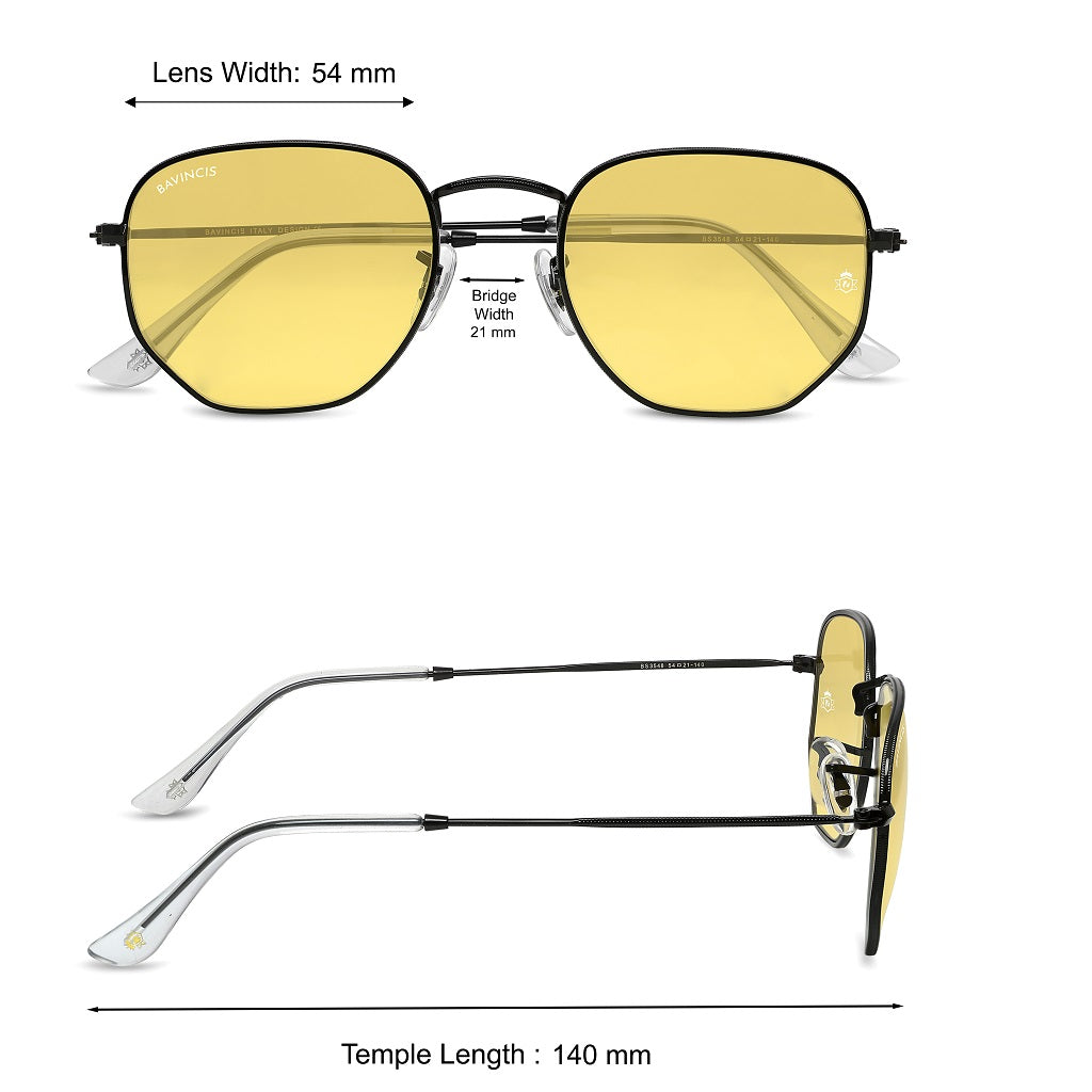 Bavincis Gemini Black And Yellow Edition Sunglasses - BAVINCIS