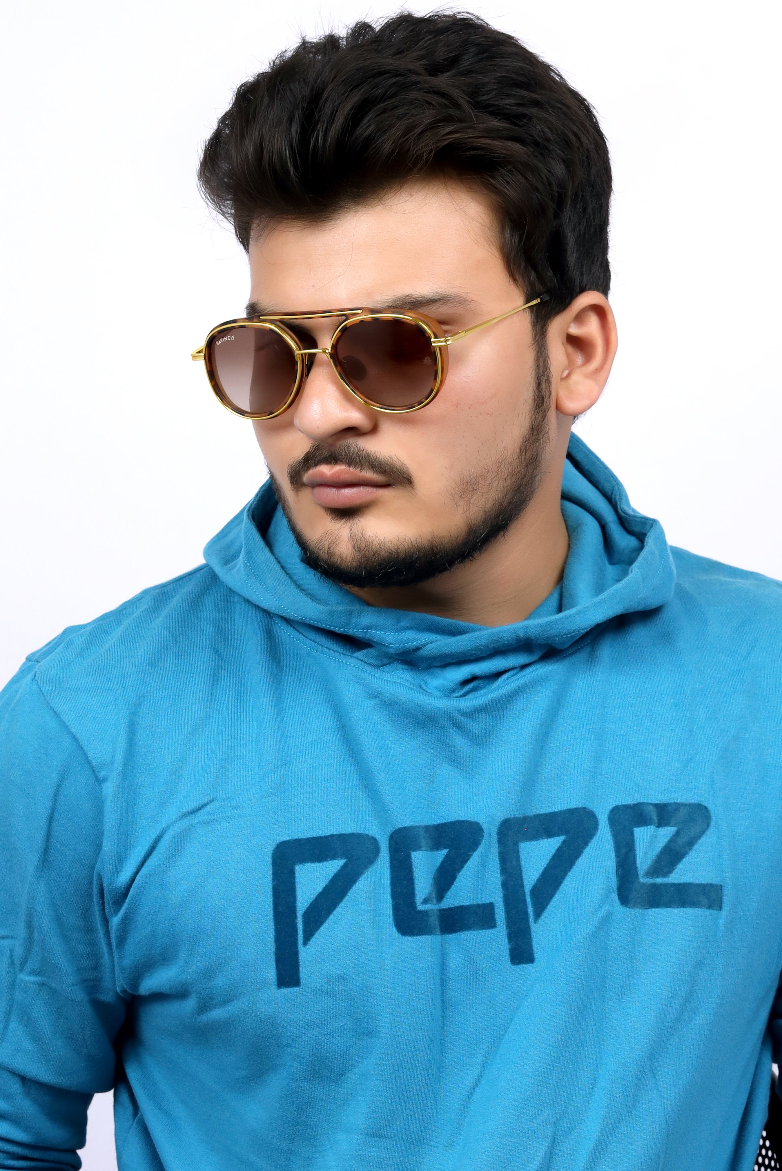 Bavincis Fleets Gold And Brown Gradient Edition Sunglasses