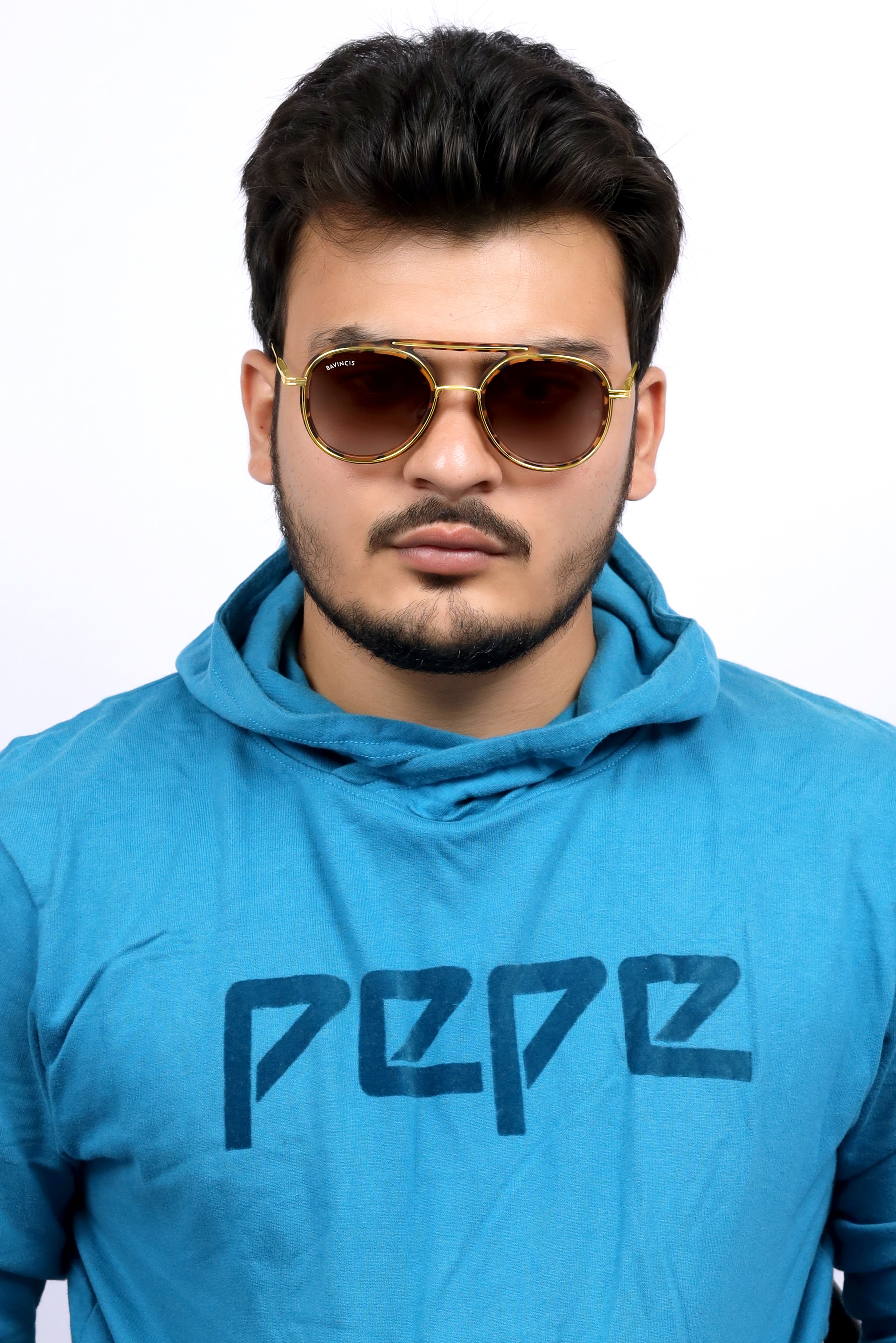 Bavincis Fleets Gold And Brown Gradient Edition Sunglasses