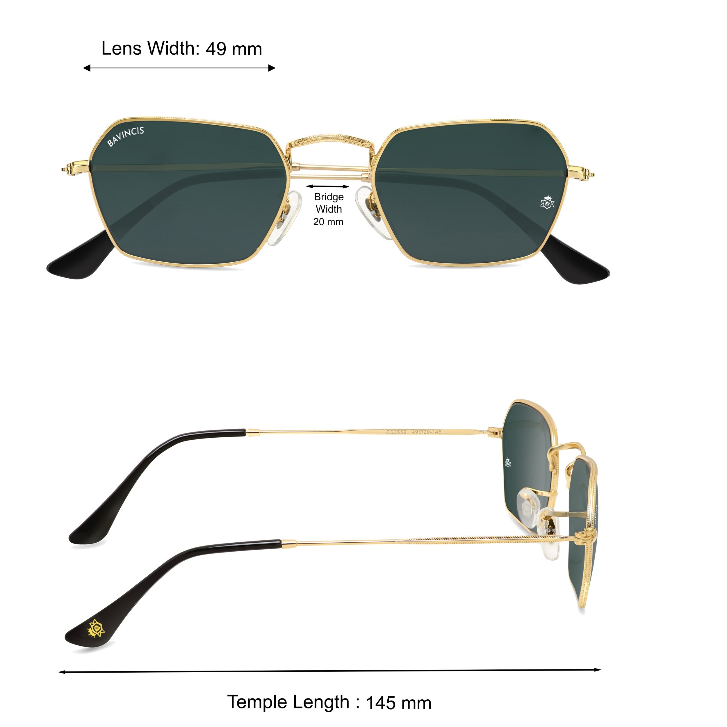 Bavincis Delight Gold And Black Edition Sunglasses