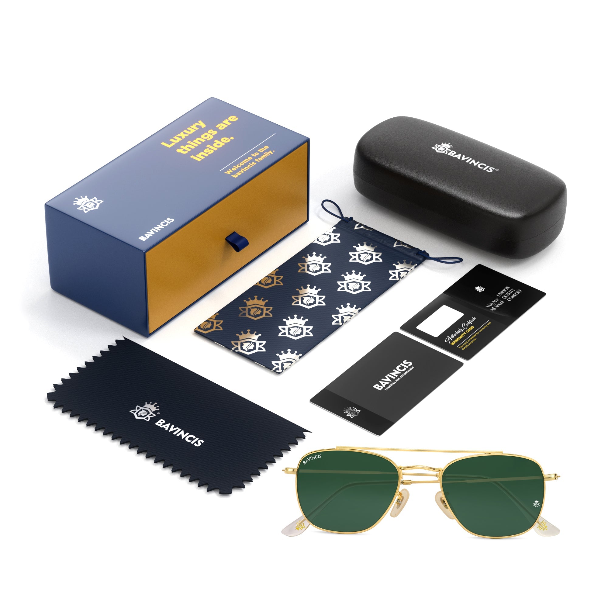 Bavincis Gracia Gold And Green Edition Sunglasses