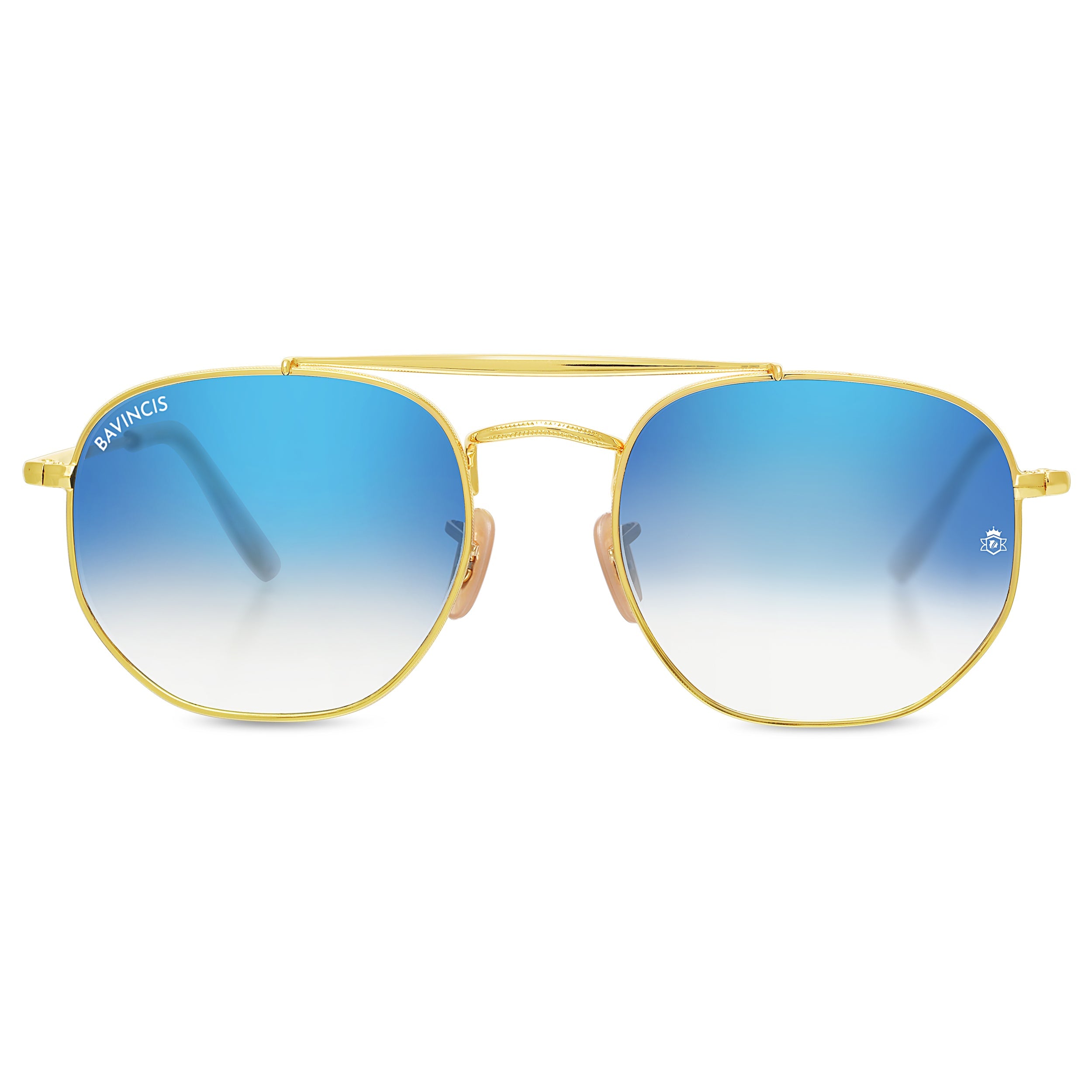 Bavincis Sparkle Gold And Blue Gradient Edition Sunglasses