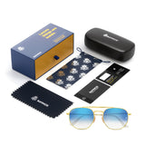 Bavincis Sparkle Gold And Blue Gradient Edition Sunglasses