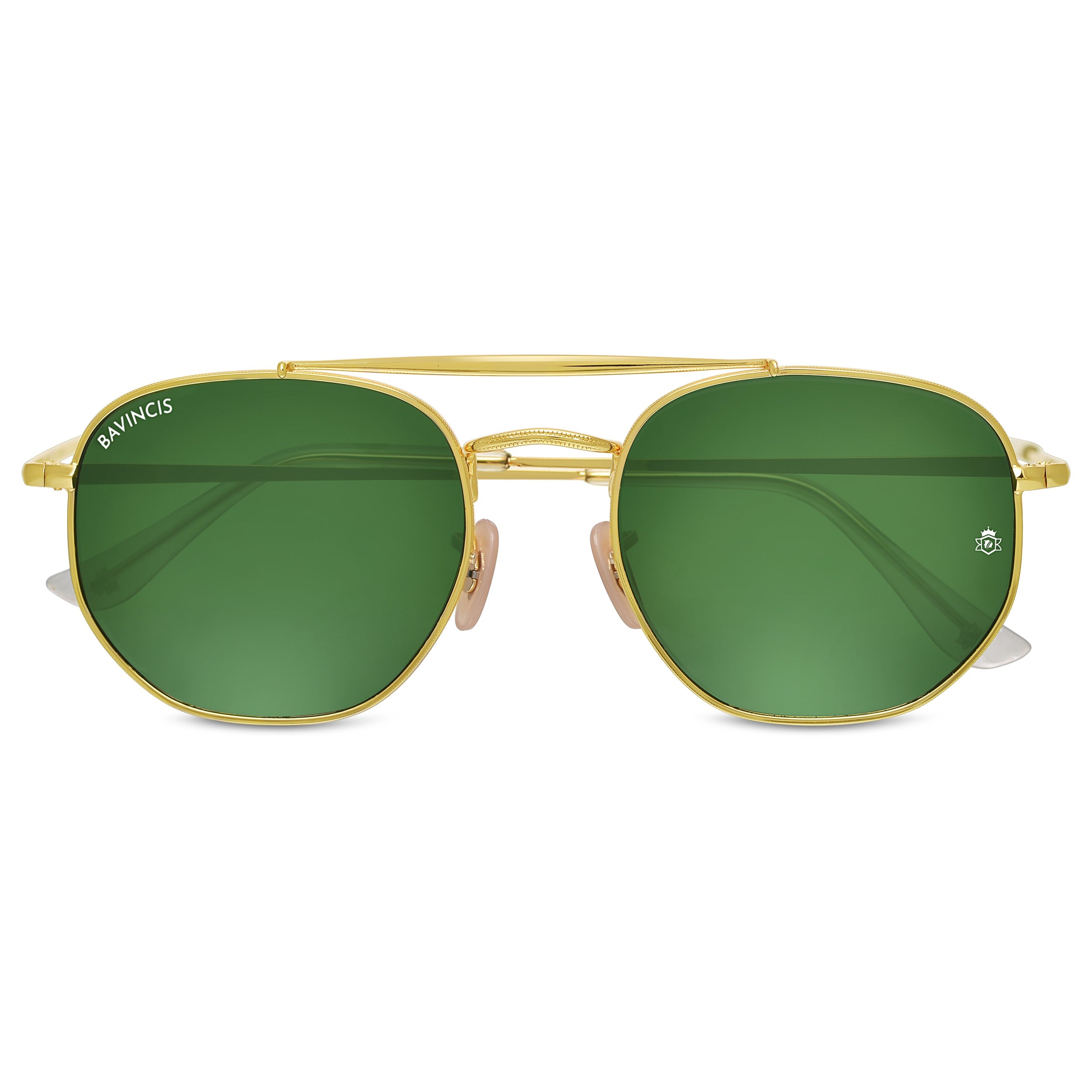 Bavincis Sparkle Gold And Green Edition Sunglasses