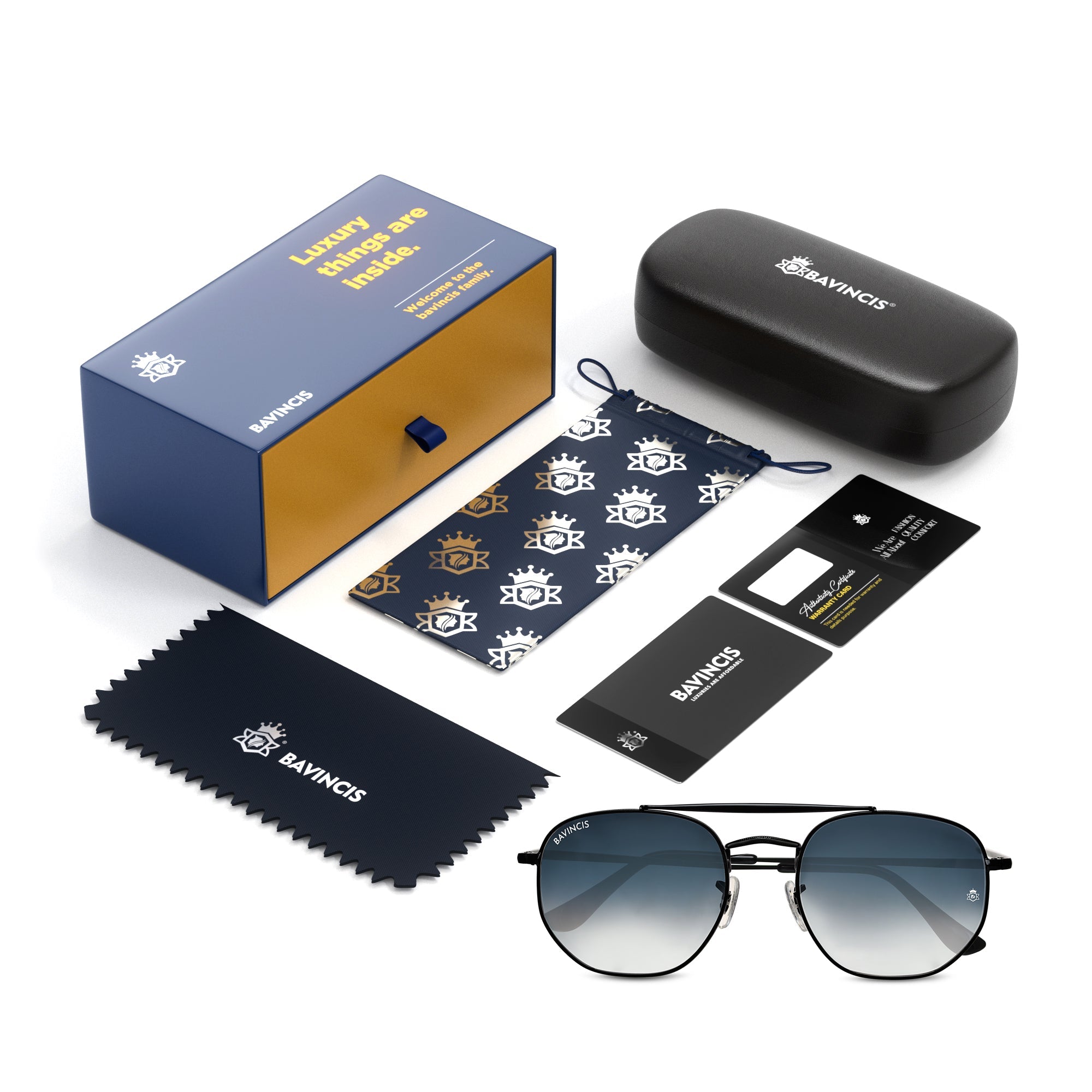 Bavincis Sparkle Black And Grey Gradient Edition Sunglasses