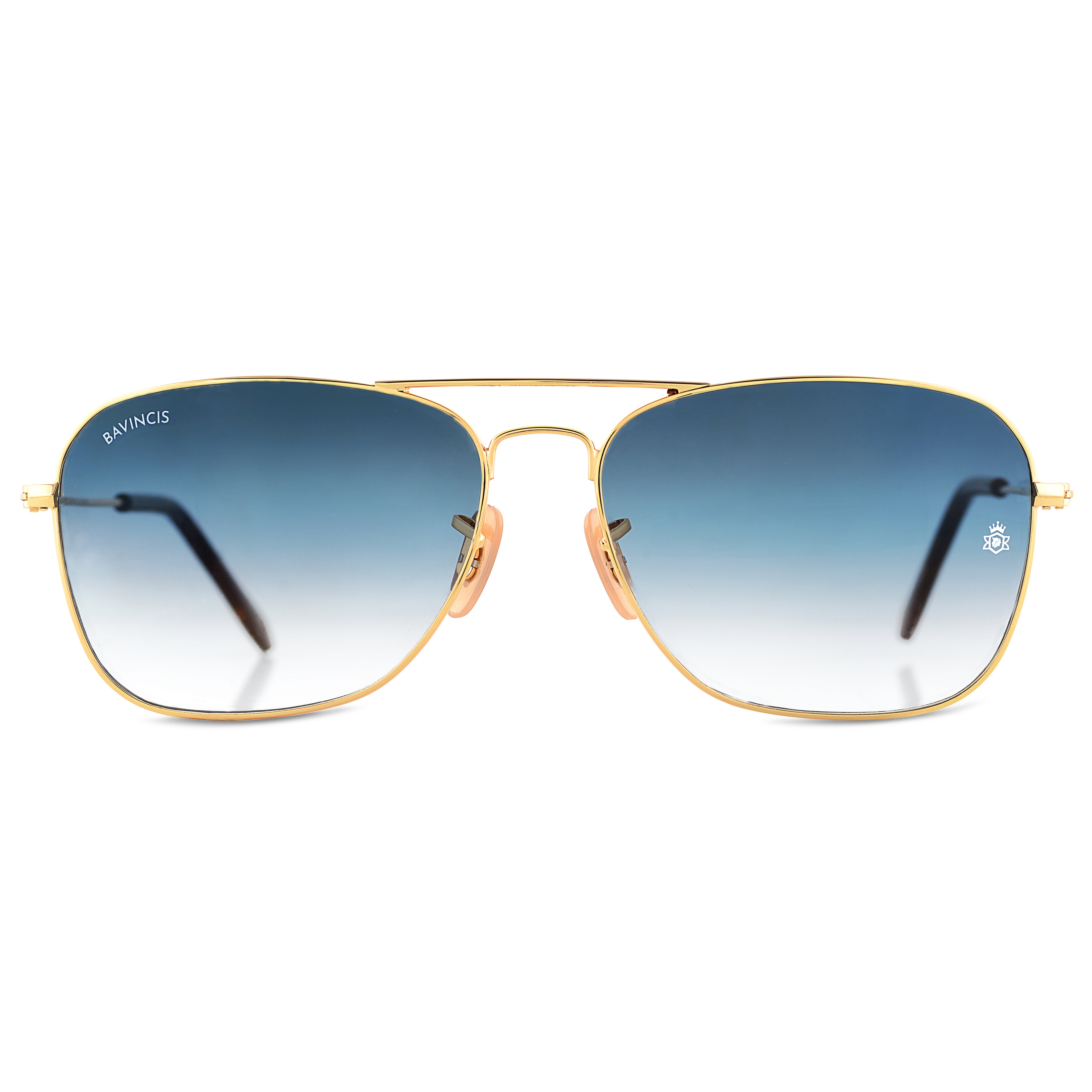 Bavincis Carloz Gold And Blue Gradient Edition Sunglasses