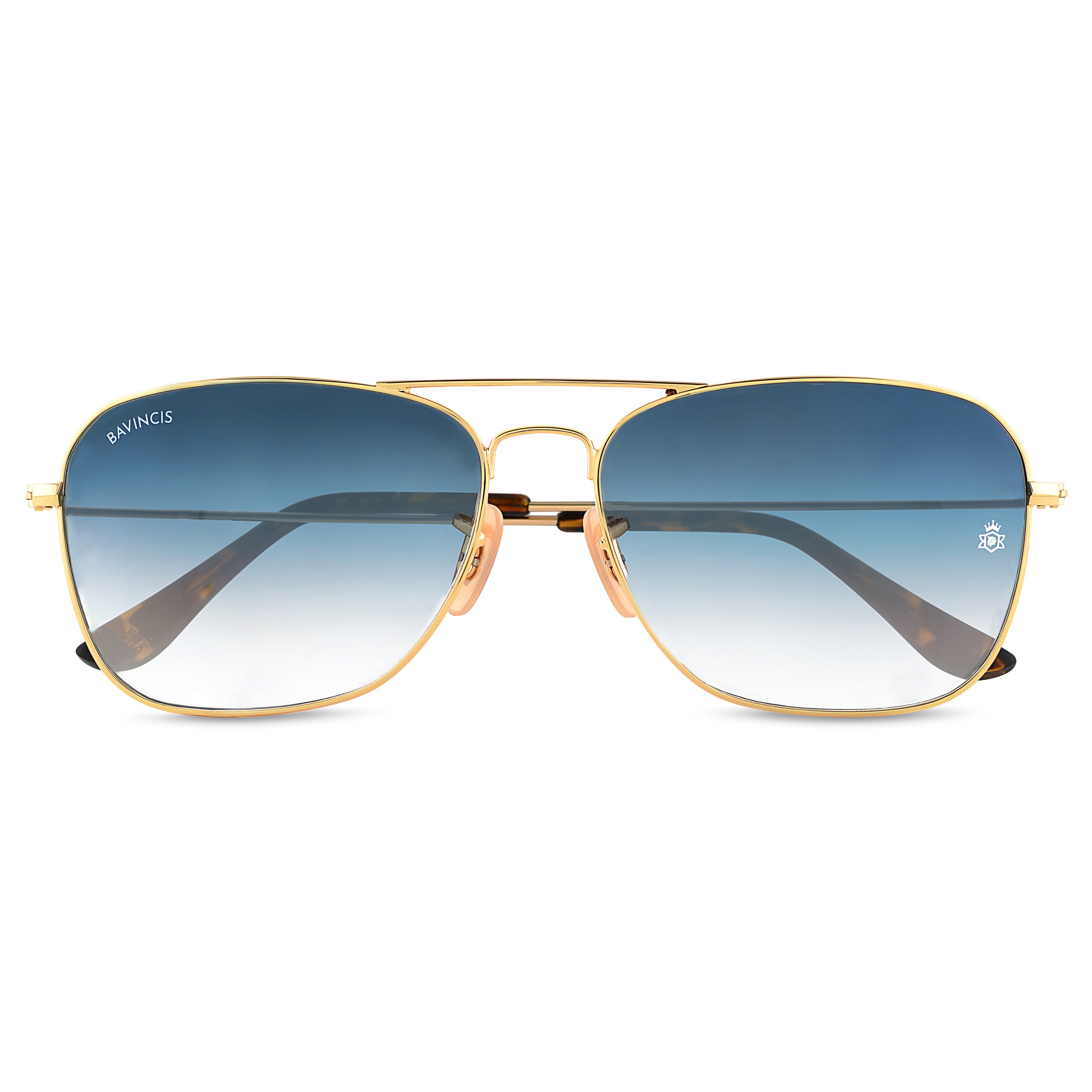 Bavincis Carloz Gold And Blue Gradient Edition Sunglasses