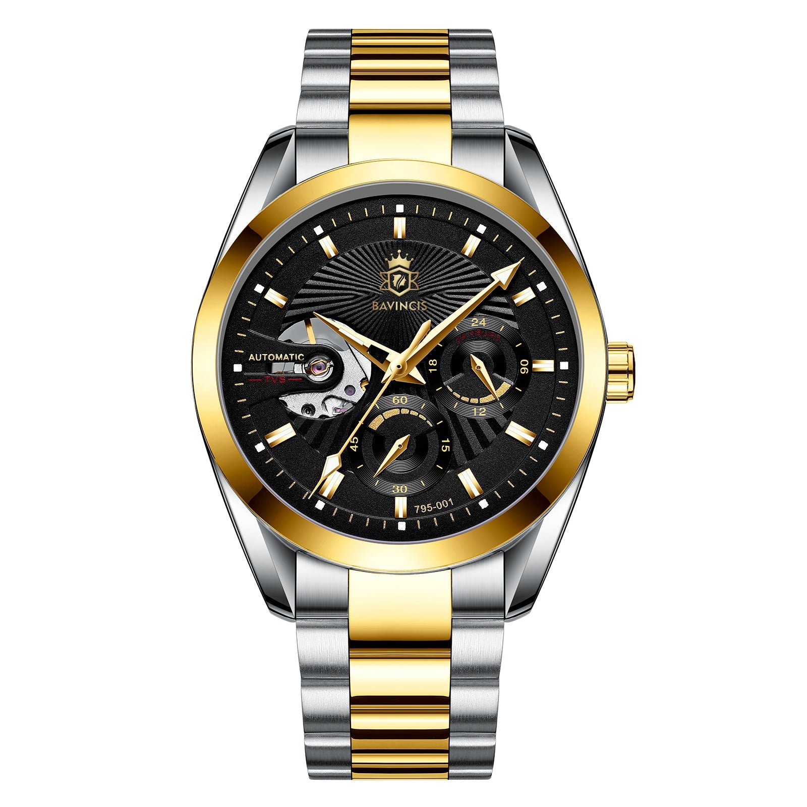 Bavincis Caltatrava Gold and Black I Automatic Watch - BAVINCIS