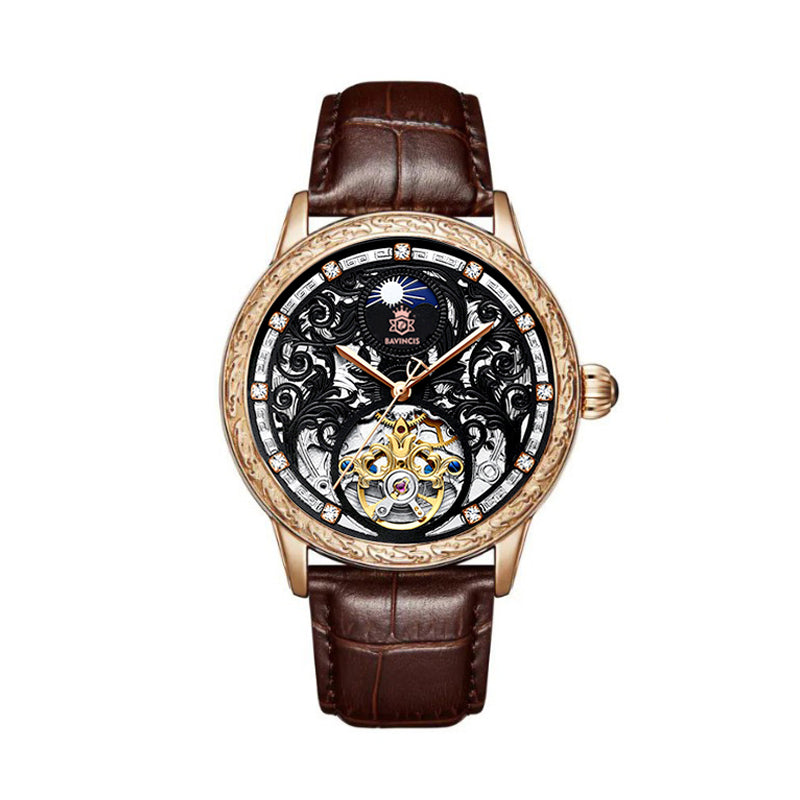 Bavincis Knox Black and Brown I Automatic Watch - BAVINCIS