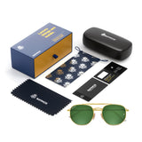 Bavincis Sparkle Gold And Green Edition Sunglasses