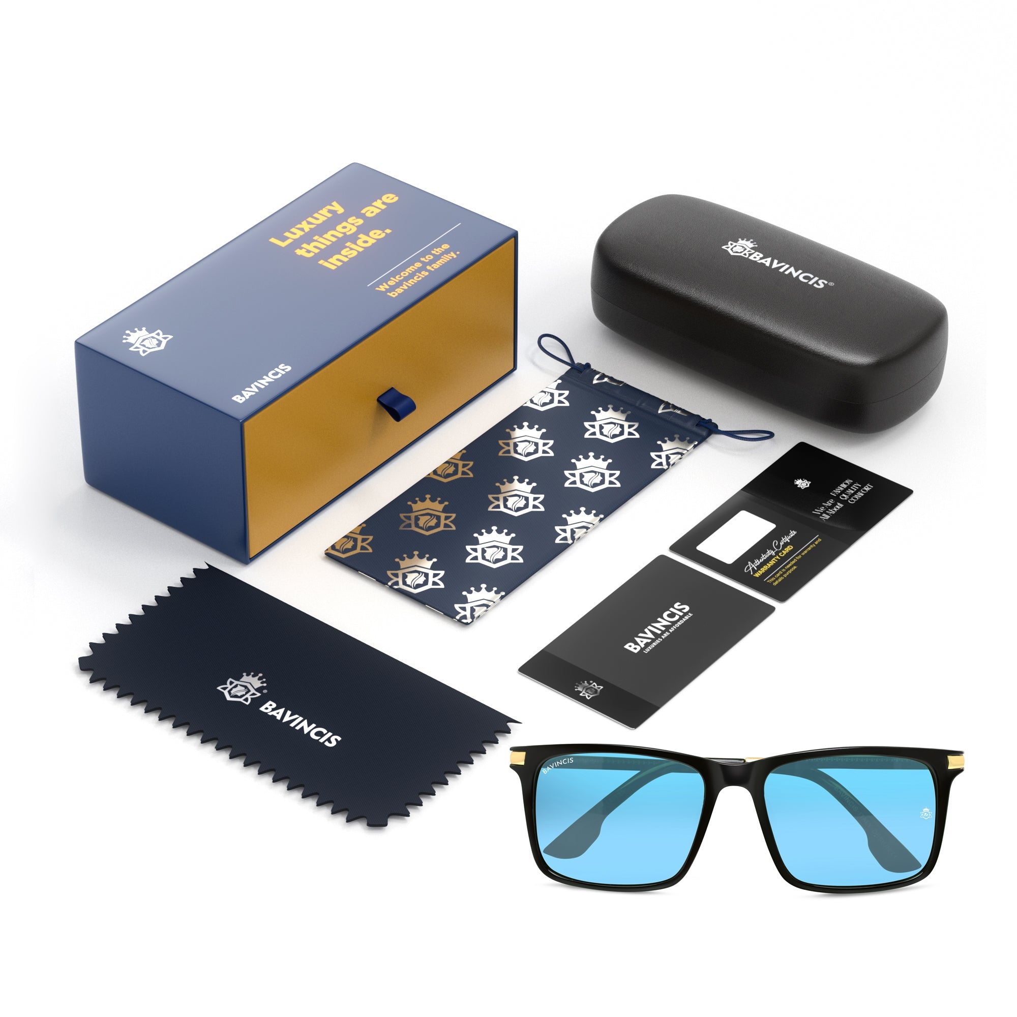 Bavincis Milano Black And Blue Edition Sunglasses