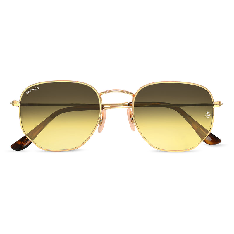 Bavincis Gemini Gold And Green Gradient Edition Sunglasses