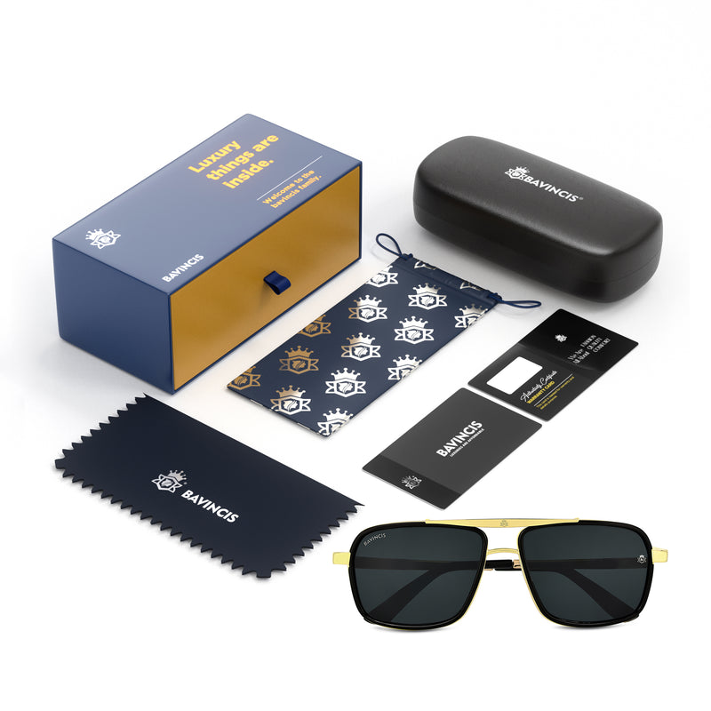 Bavincis Stanly D11 Gold And Black Edition Sunglasses