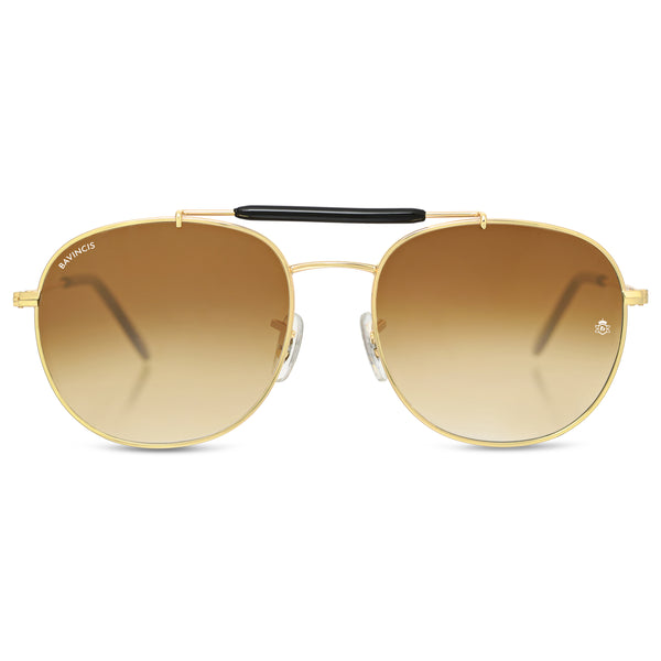 Bavincis Caliber Gold And Brown Gradient Edition sunglasses