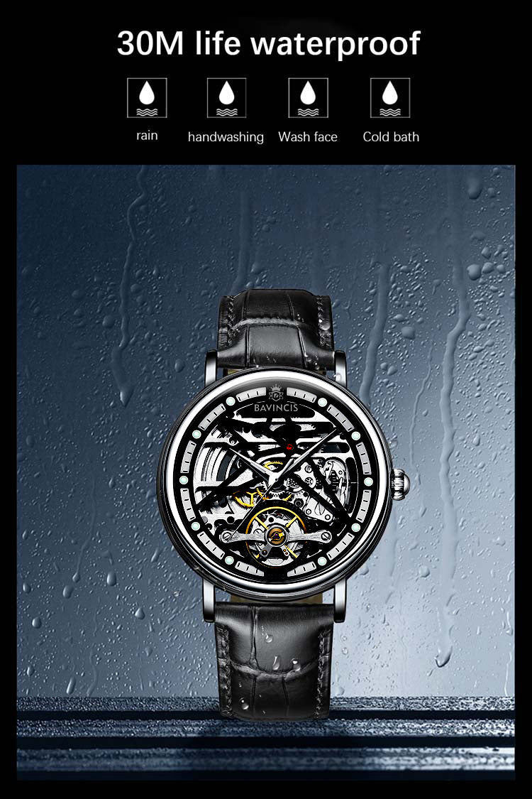 Bavincis Brio Black and Black I Automatic Watch - BAVINCIS