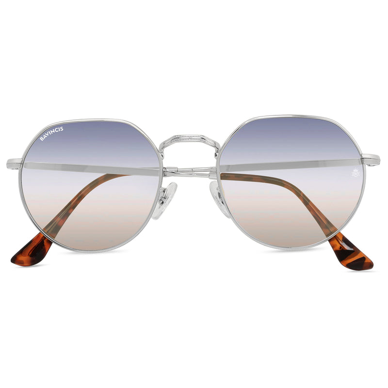 Bavincis Cooper Silver And Blue-Brown Gradient Edition Sunglasses
