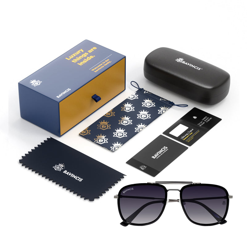 Bavincis Wink Black  And Grey Gradient Edition Sunglasses