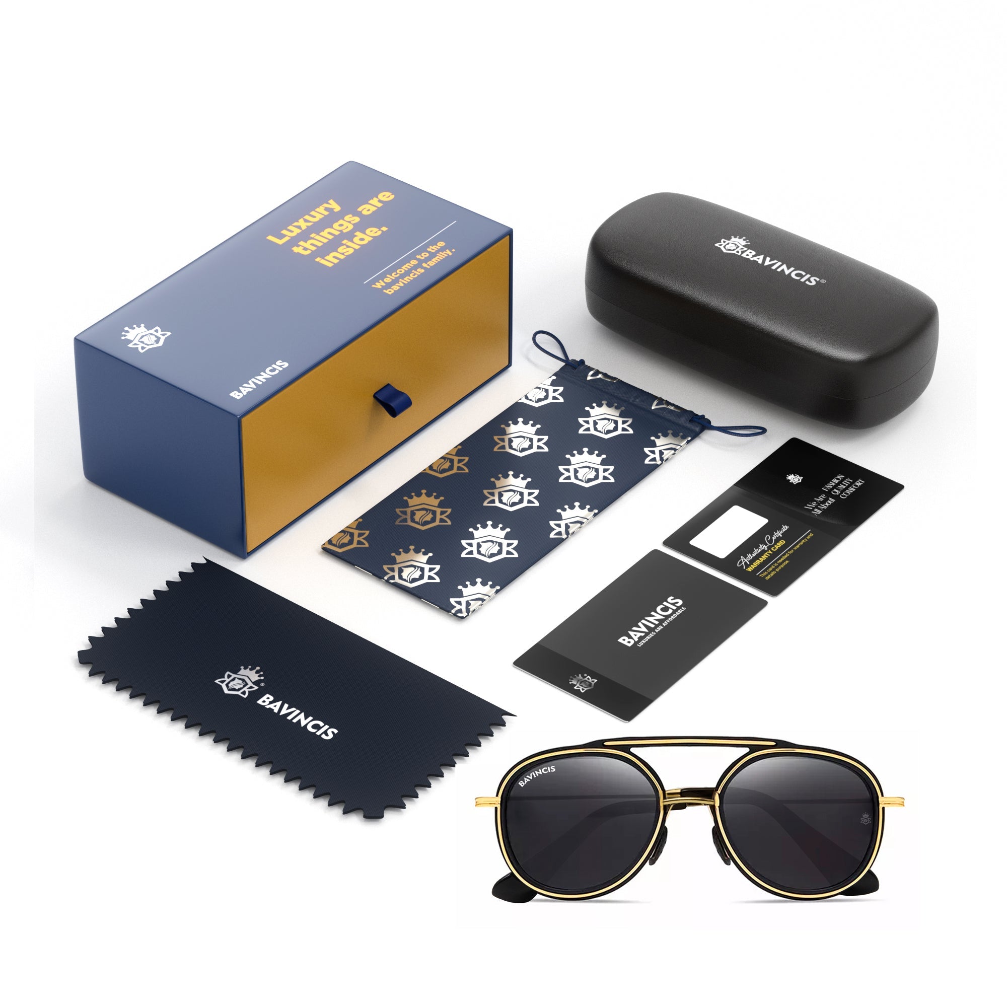 Bavincis Fleets Gold And Black Edition Sunglasses