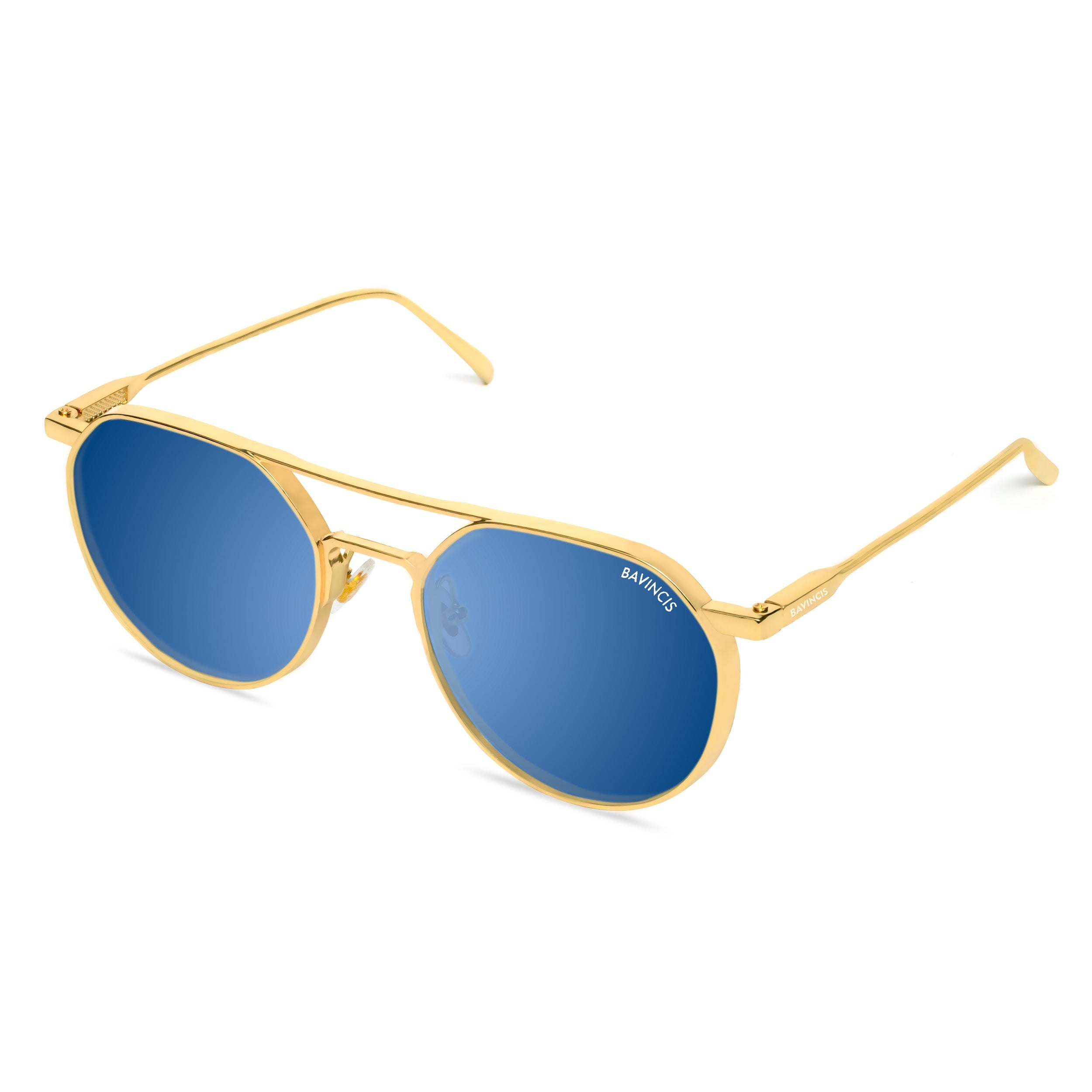 Bavincis Spektus Gold And Blue Mercury Edition Sunglasses