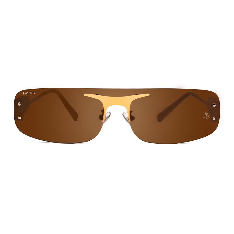 Bavincis Bayons Gold And Brown Edition Sunglasses