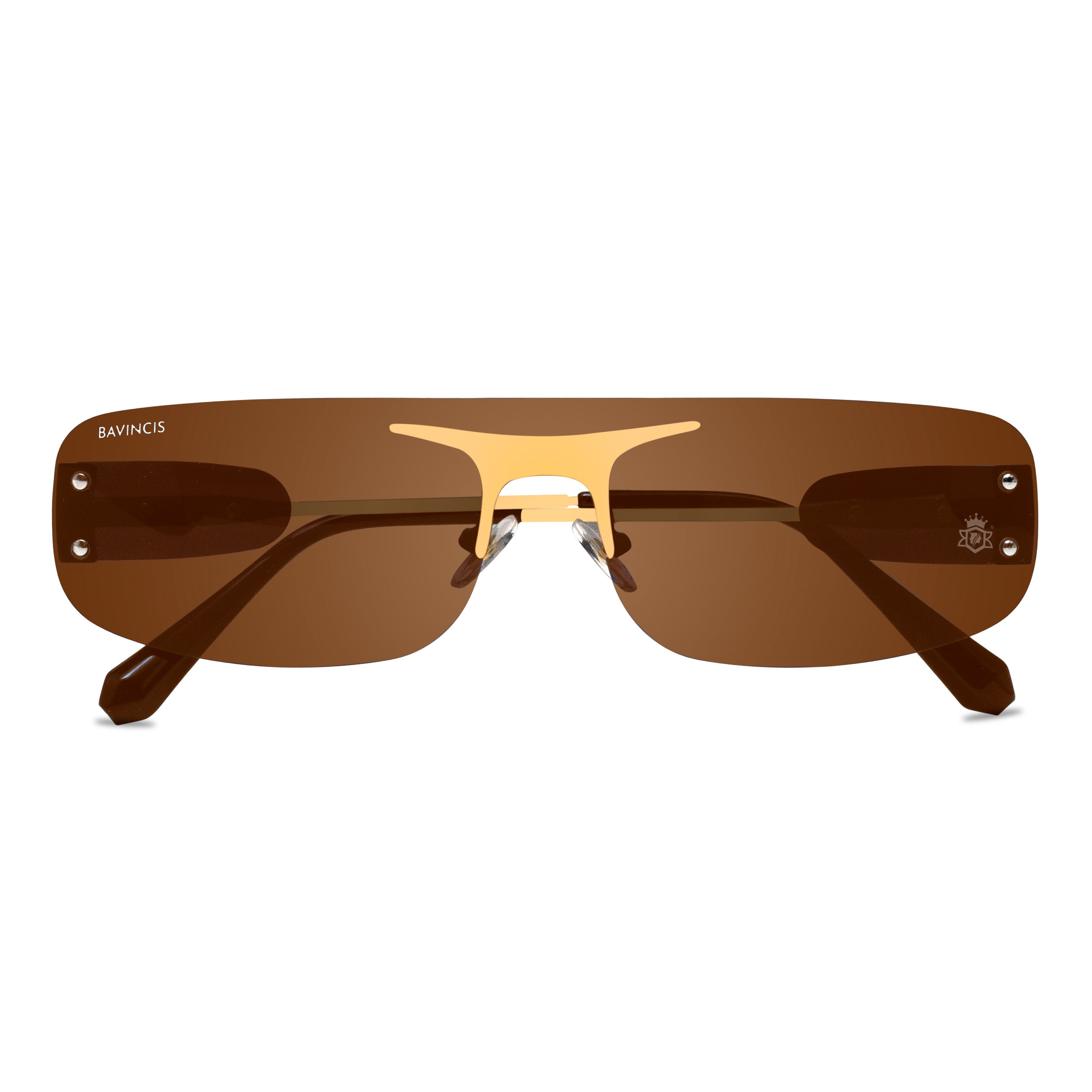 Bavincis Bayons Gold And Brown Edition Sunglasses