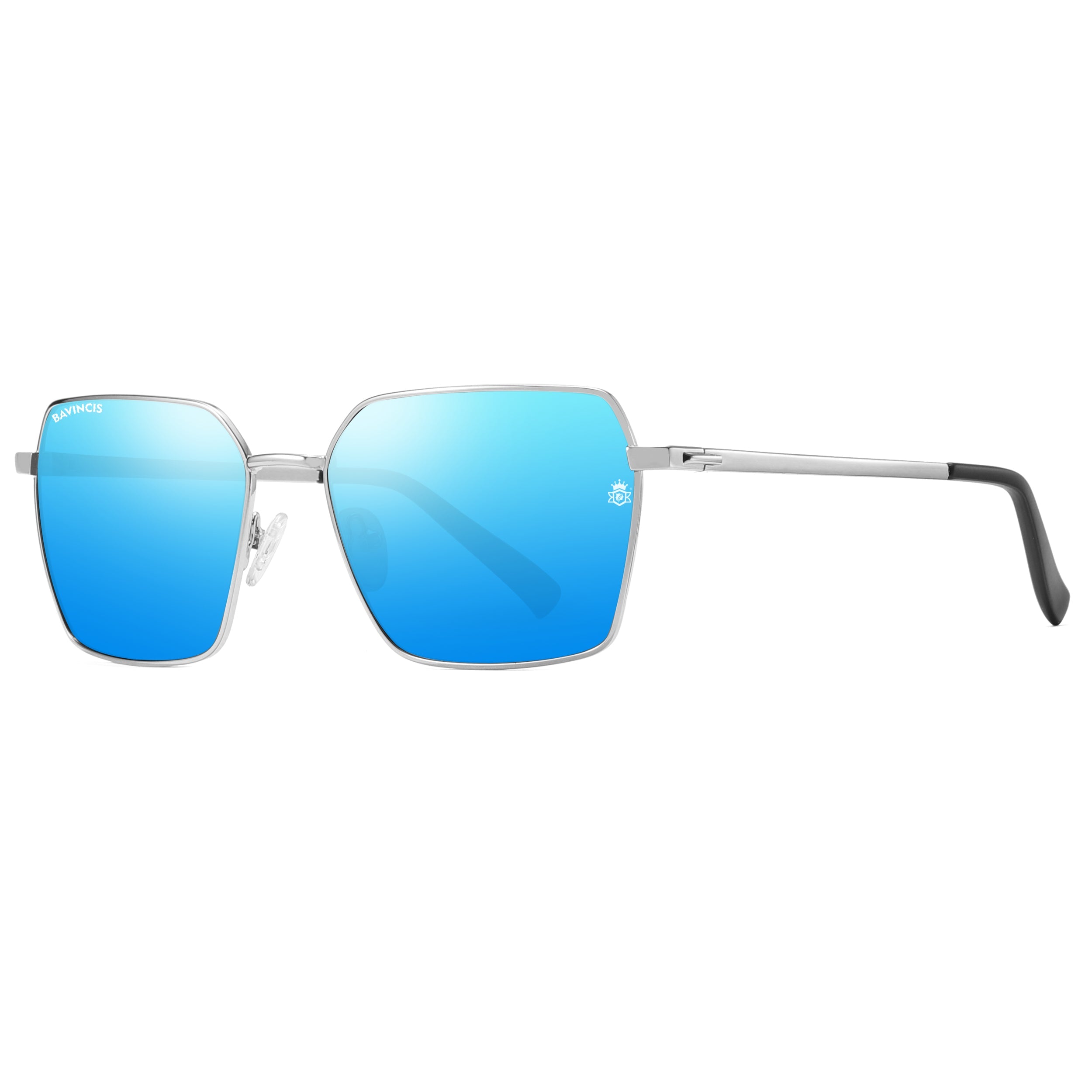 Bavincis The Bond Silver And Aqua Blue Edition Sunglasses