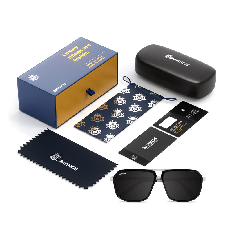 Bavincis Markus Silver And Black Edition Sunglasses