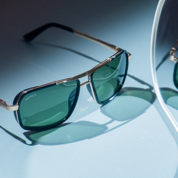Bavincis Stanly D11 Gold and Green Edition Sunglasses