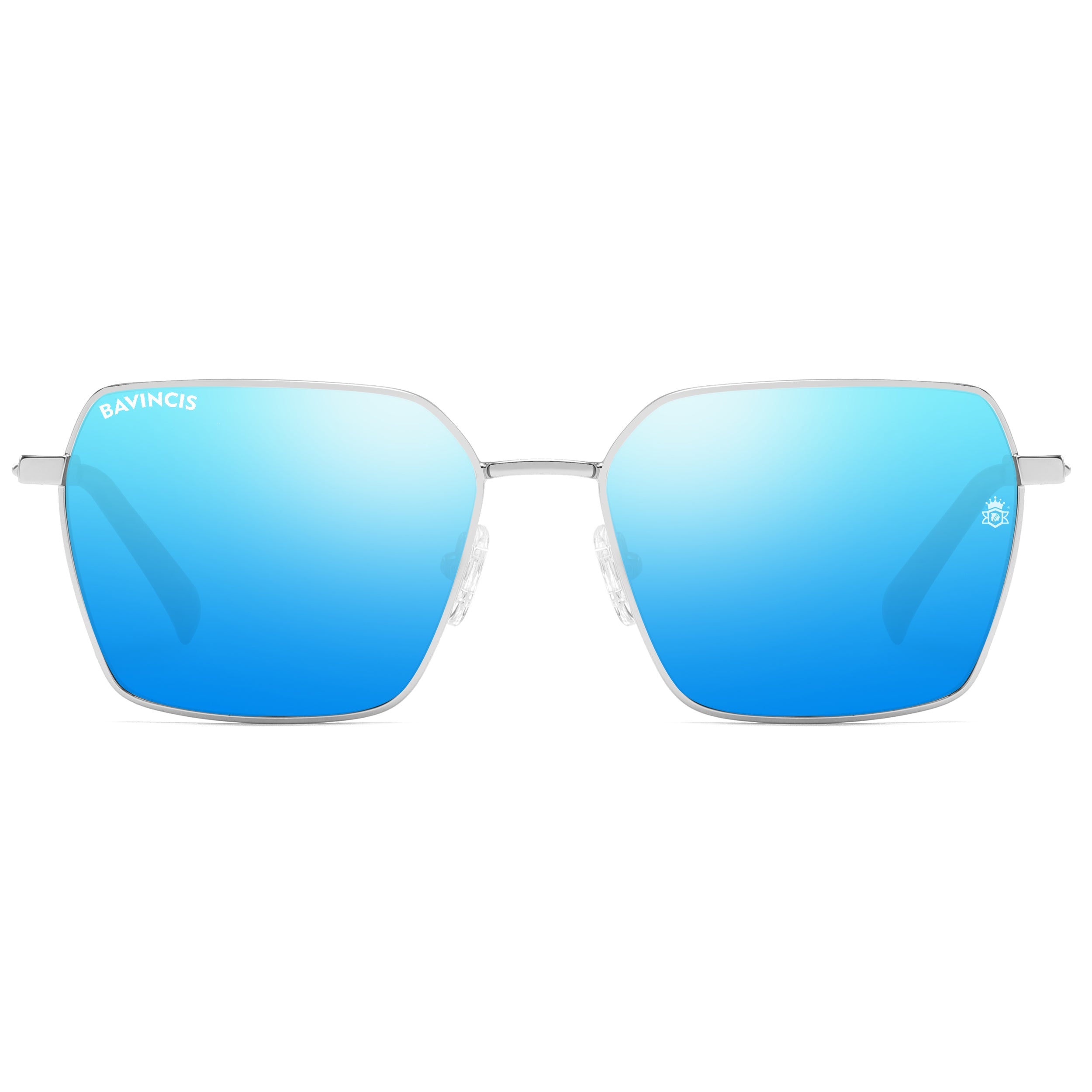 Bavincis The Bond Silver And Aqua Blue Edition Sunglasses