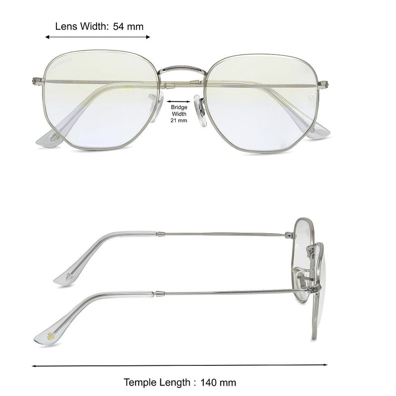 Bavincis Gemini silver and White AntiRay Edition Sunglasses - BAVINCIS