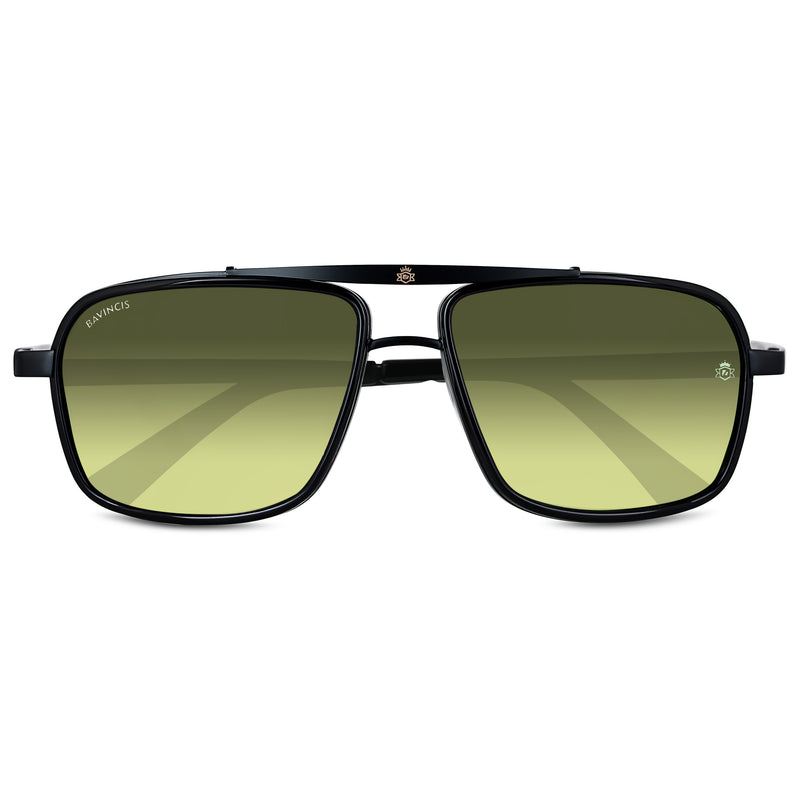 Bavincis Stanly D11 Black And Yellow Green Gradient Edition Sunglasses
