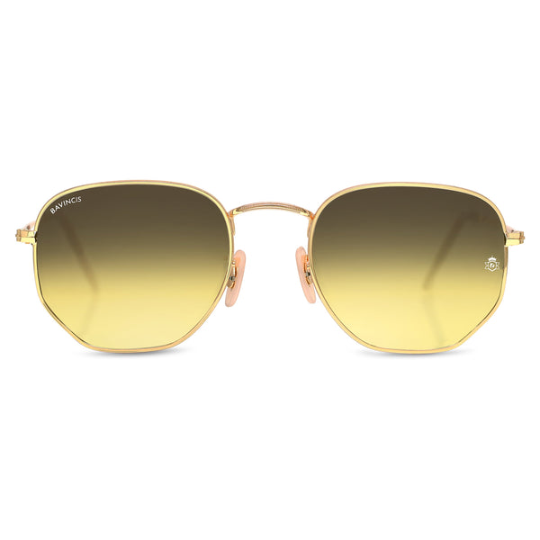 Bavincis Gemini Gold And Green Gradient Edition Sunglasses